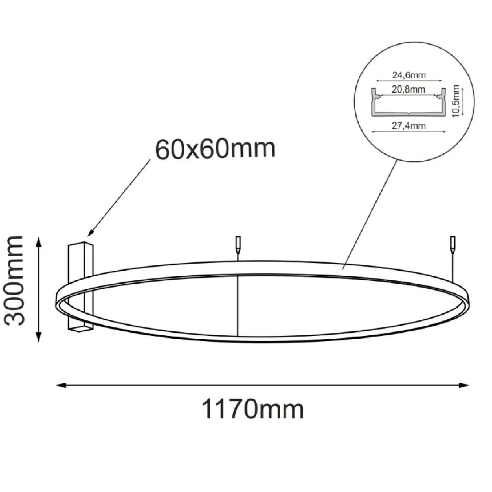 Sklep Kaja Duża lampa sufitowa LED ⌀117cm 4000K ANT 1355 z serii AGA* Plafony Nowoczesne | Lampy Led