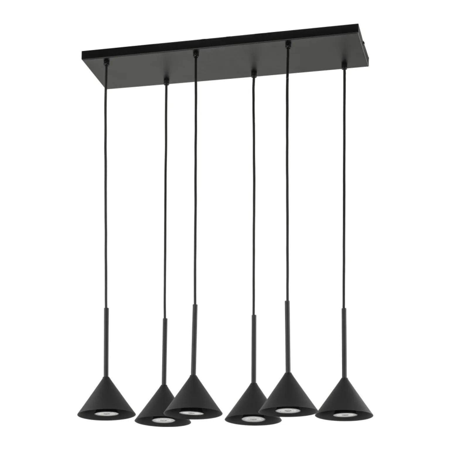 Discount Duża lampa wisząca nad wyspę kuchenną TK 10306 CONO BLACK MINI | Kaja Żyrandole Nowoczesne