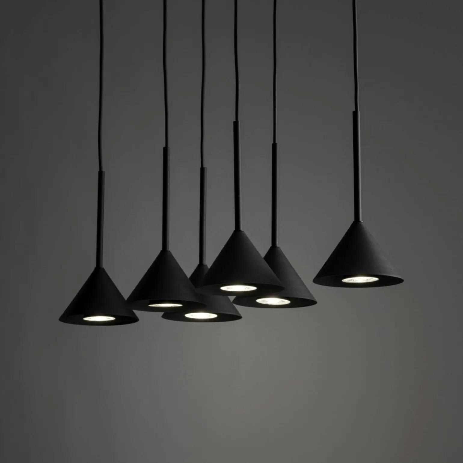 Discount Duża lampa wisząca nad wyspę kuchenną TK 10306 CONO BLACK MINI | Kaja Żyrandole Nowoczesne