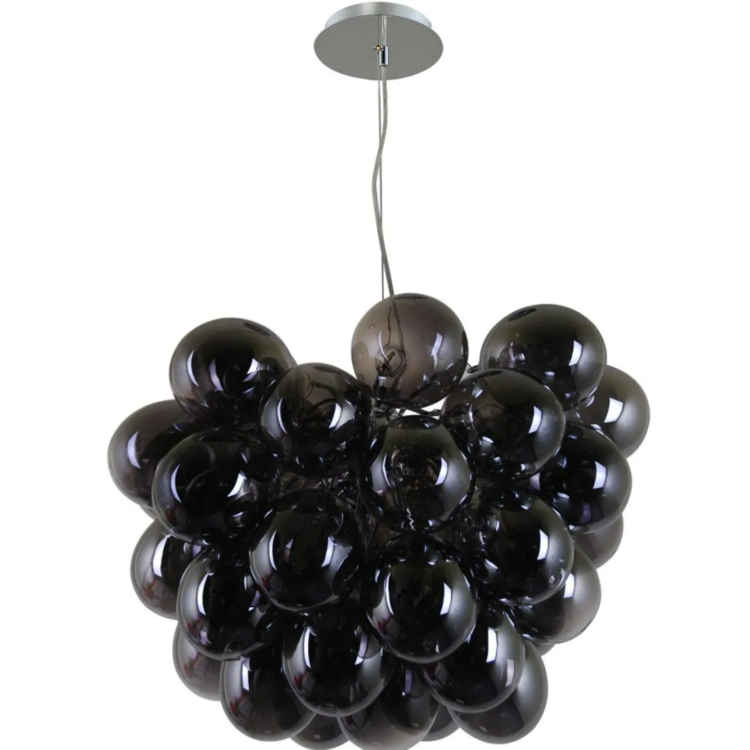 Cheap Duża lampa z ciemnymi kloszami PND-7273-S-8-SMK BENTO | Kaja Żyrandole Nowoczesne