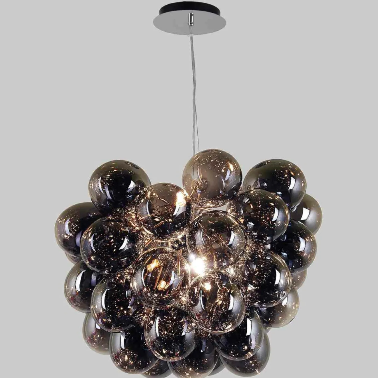 Cheap Duża lampa z ciemnymi kloszami PND-7273-S-8-SMK BENTO | Kaja Żyrandole Nowoczesne