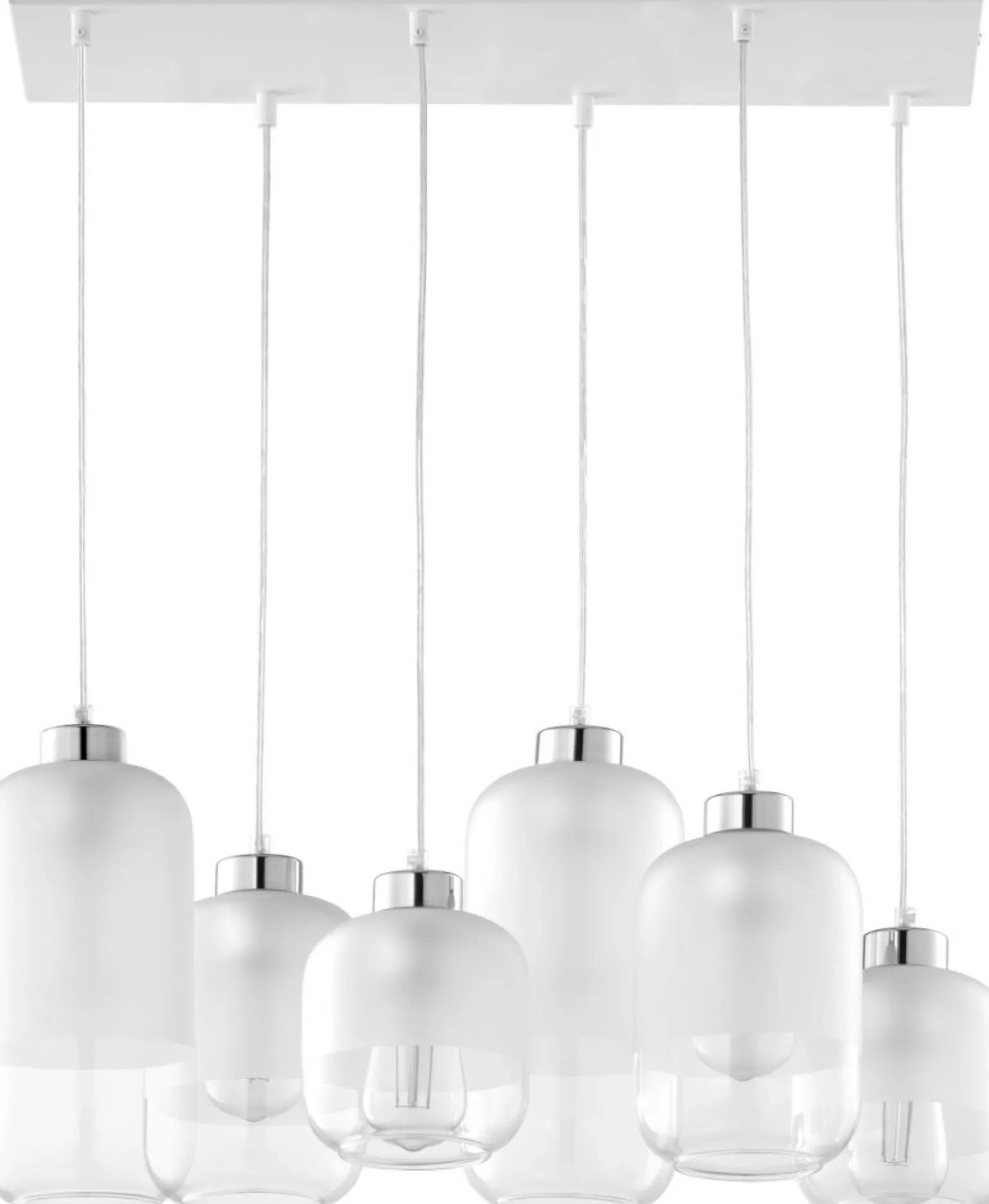 Store Duża lampa z oszronionymi kloszami TK 3359 MARCO SILVER | Kaja Żyrandole Nowoczesne