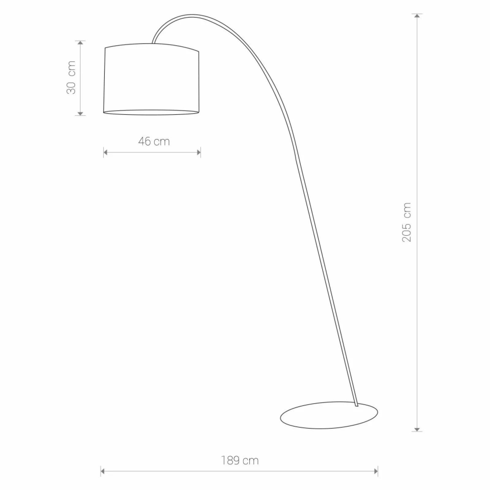 Sklep Kaja Duża, ponadczasowa lampa stojąca do salonu 3457 ALICE | Kaja* Lampy Podłogowe Z Abażurem