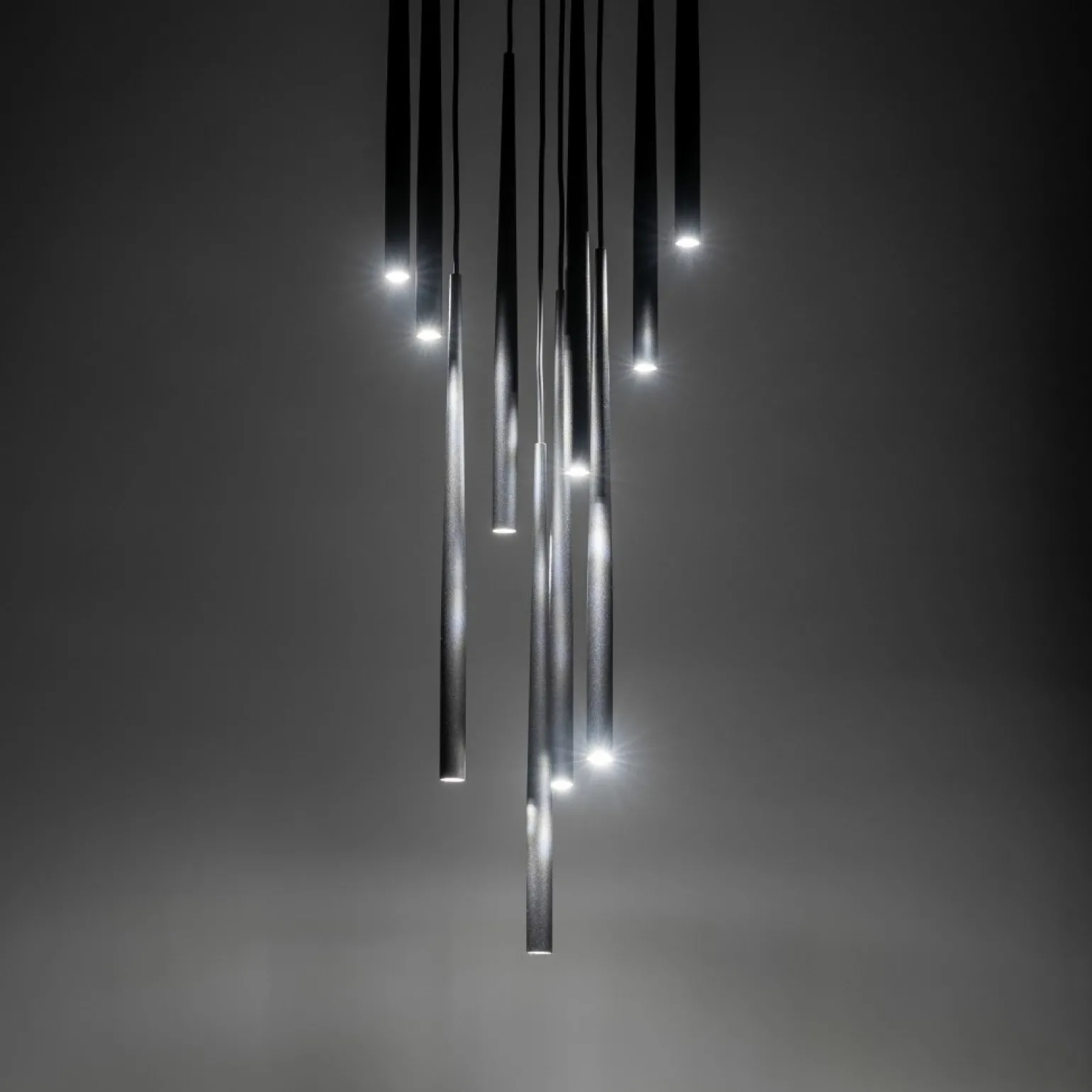 Flash Sale Długa lampa wisząca do wysokiego wnętrza TK 10114 PIANO BLACK | Kaja Żyrandole Nowoczesne