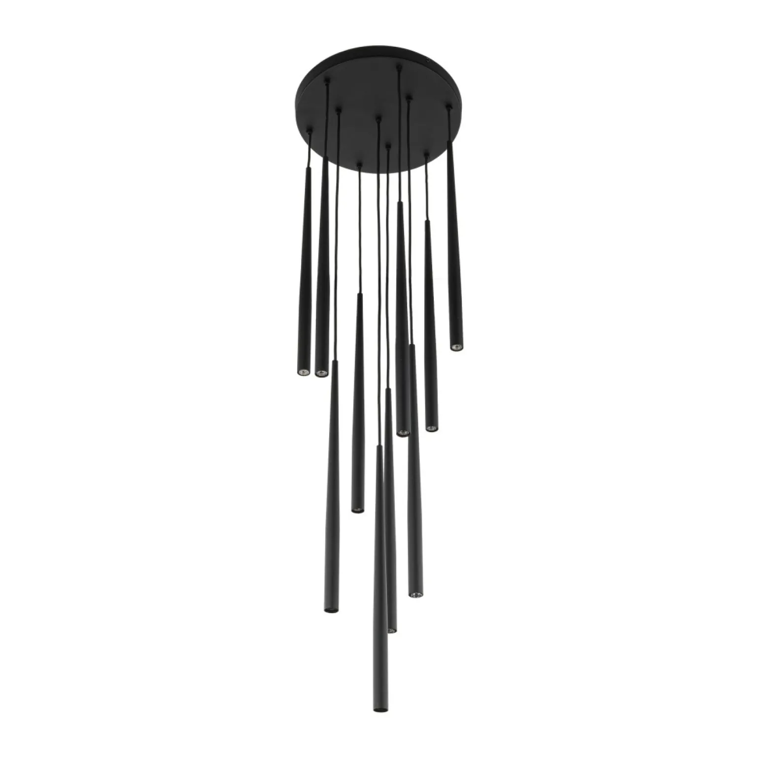 Flash Sale Długa lampa wisząca do wysokiego wnętrza TK 10114 PIANO BLACK | Kaja Żyrandole Nowoczesne