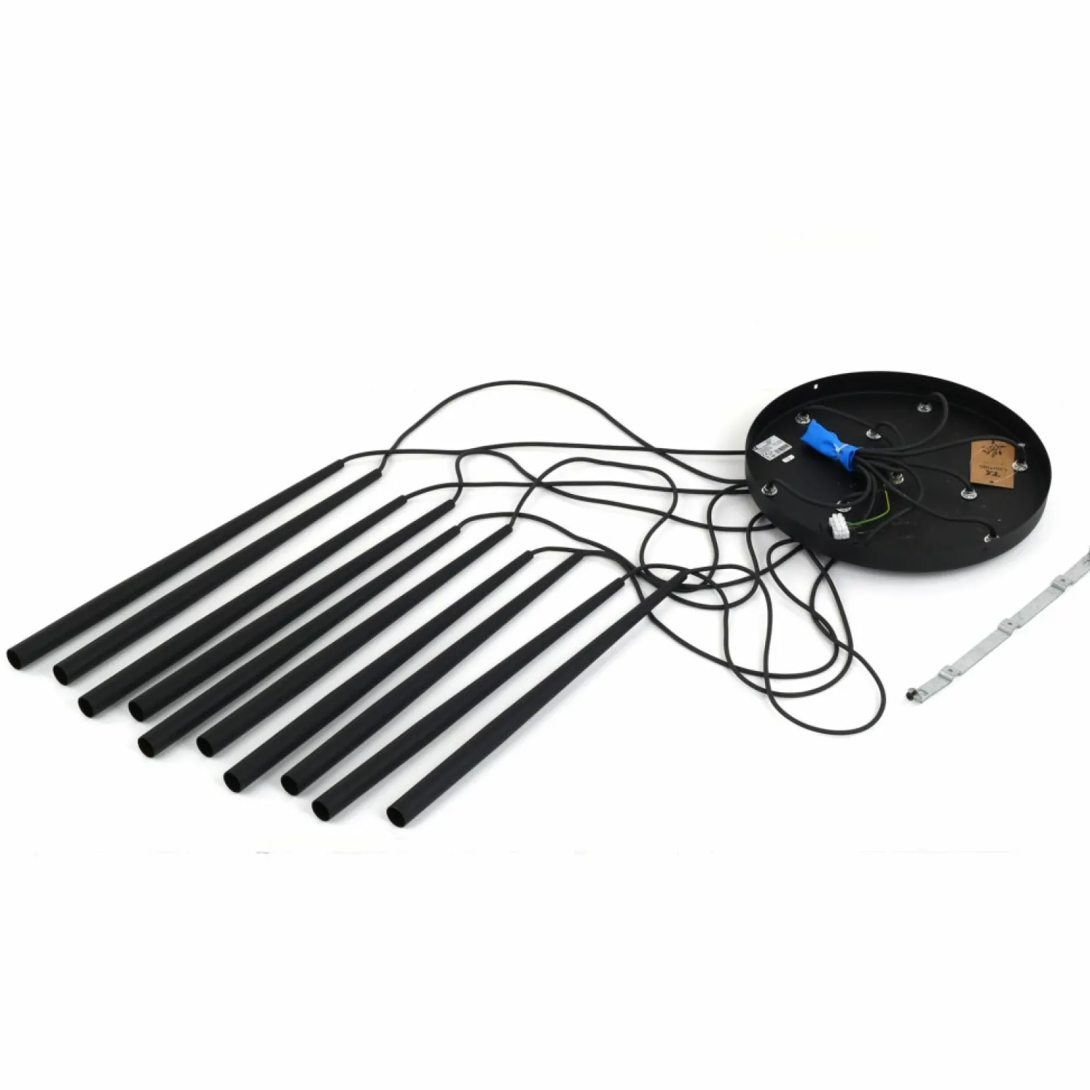 Flash Sale Długa lampa wisząca do wysokiego wnętrza TK 10114 PIANO BLACK | Kaja Żyrandole Nowoczesne