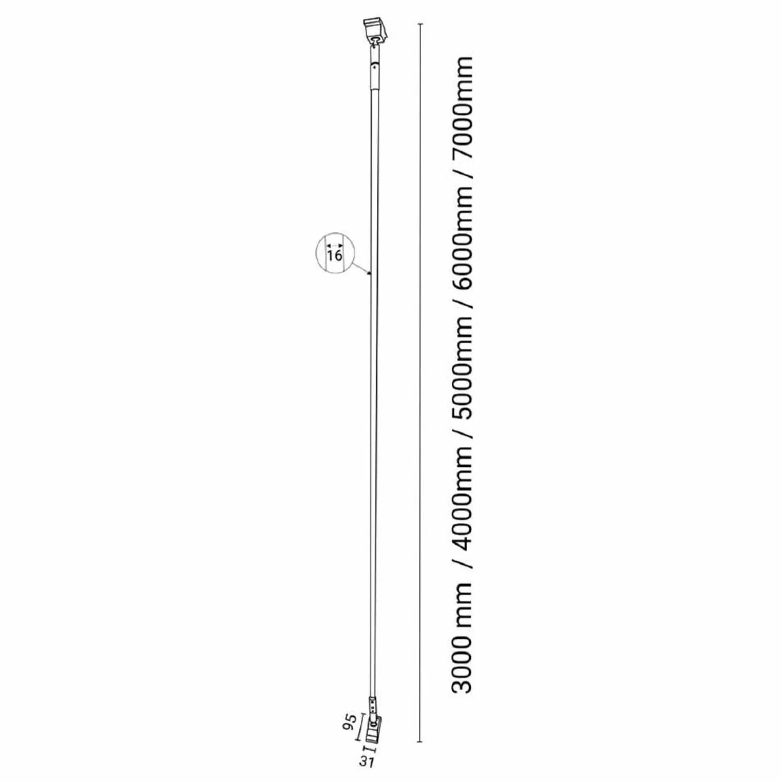 Cheap Długa, ledowa, świecąca linka 700cm 4000K ANT 6039 SURIKA | Kaja Żyrandole Nowoczesne