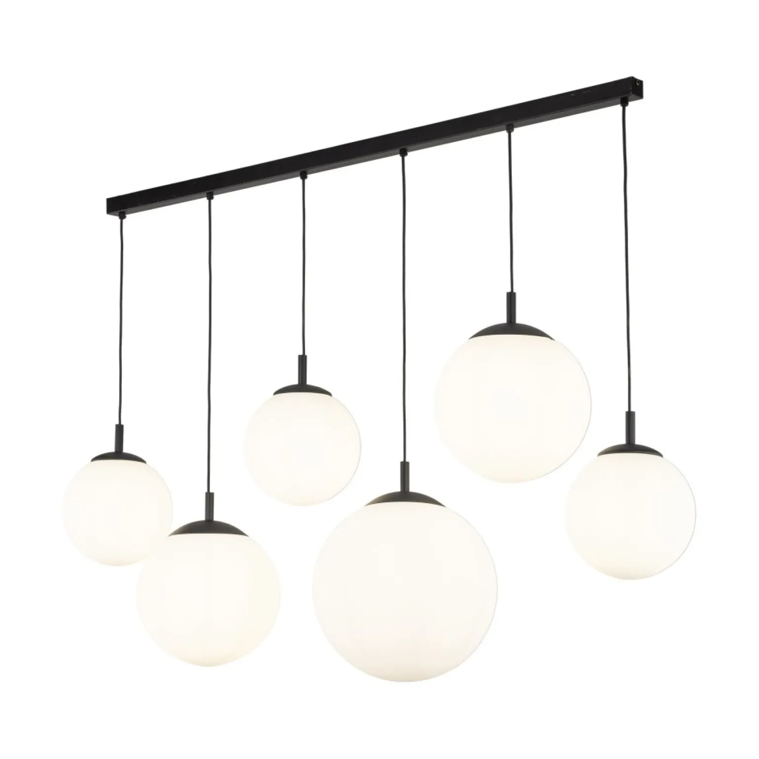 Flash Sale Długa listwa sufitowa z białymi kloszami TK 4792 ESME WHITE | Kaja Żyrandole Nowoczesne