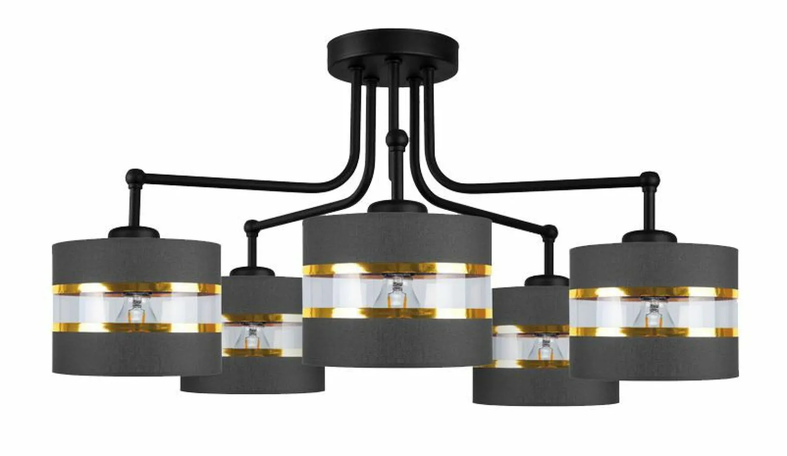 Flash Sale Duży, czarno- żyrandol do salonu 35-06158 z serii ANDY | Kaja Żyrandole Nowoczesne