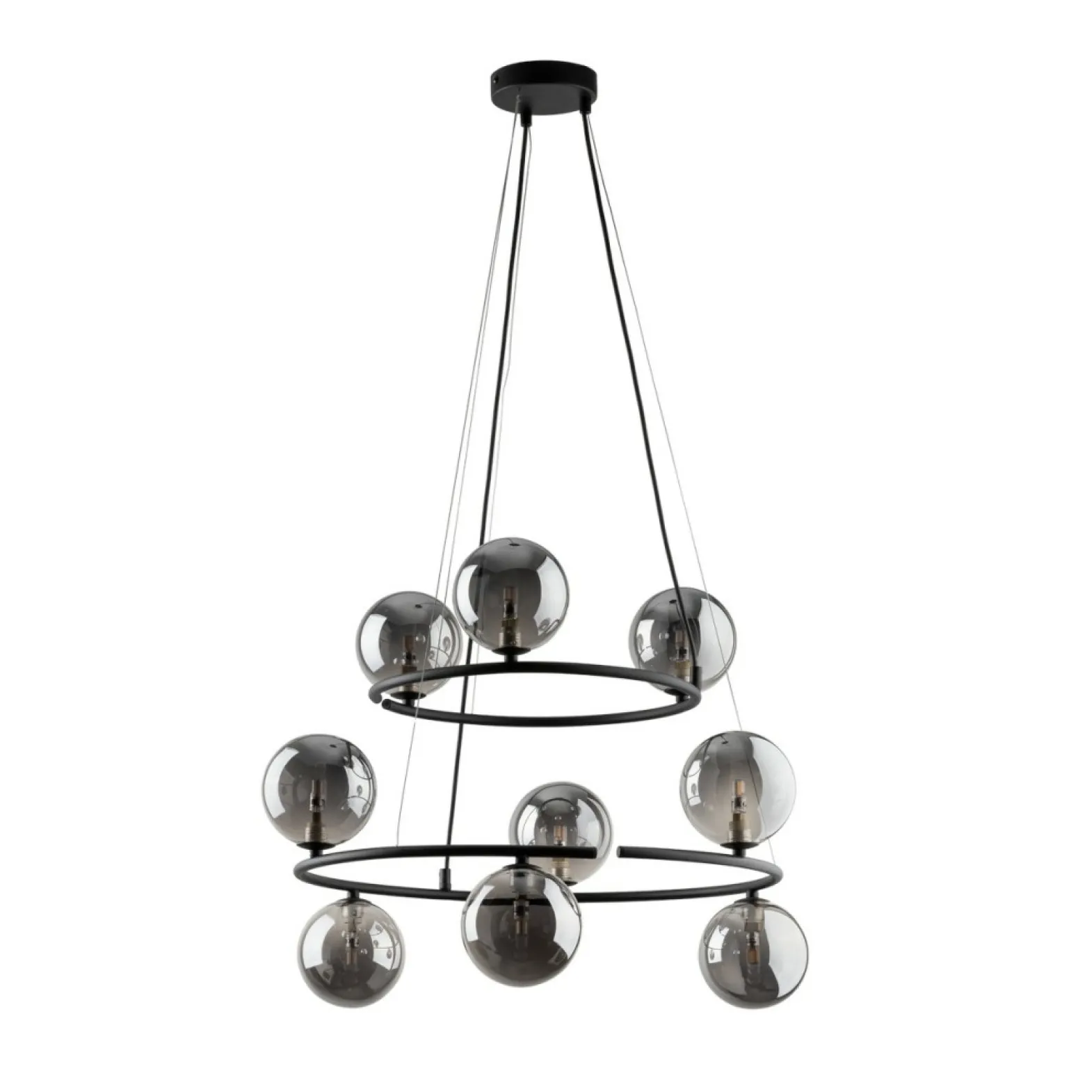 Cheap Dwupoziomowa, czarna lampa wisząca TK 6845 ANABELLE | Kaja Oświetlenie Żyrandole Nowoczesne