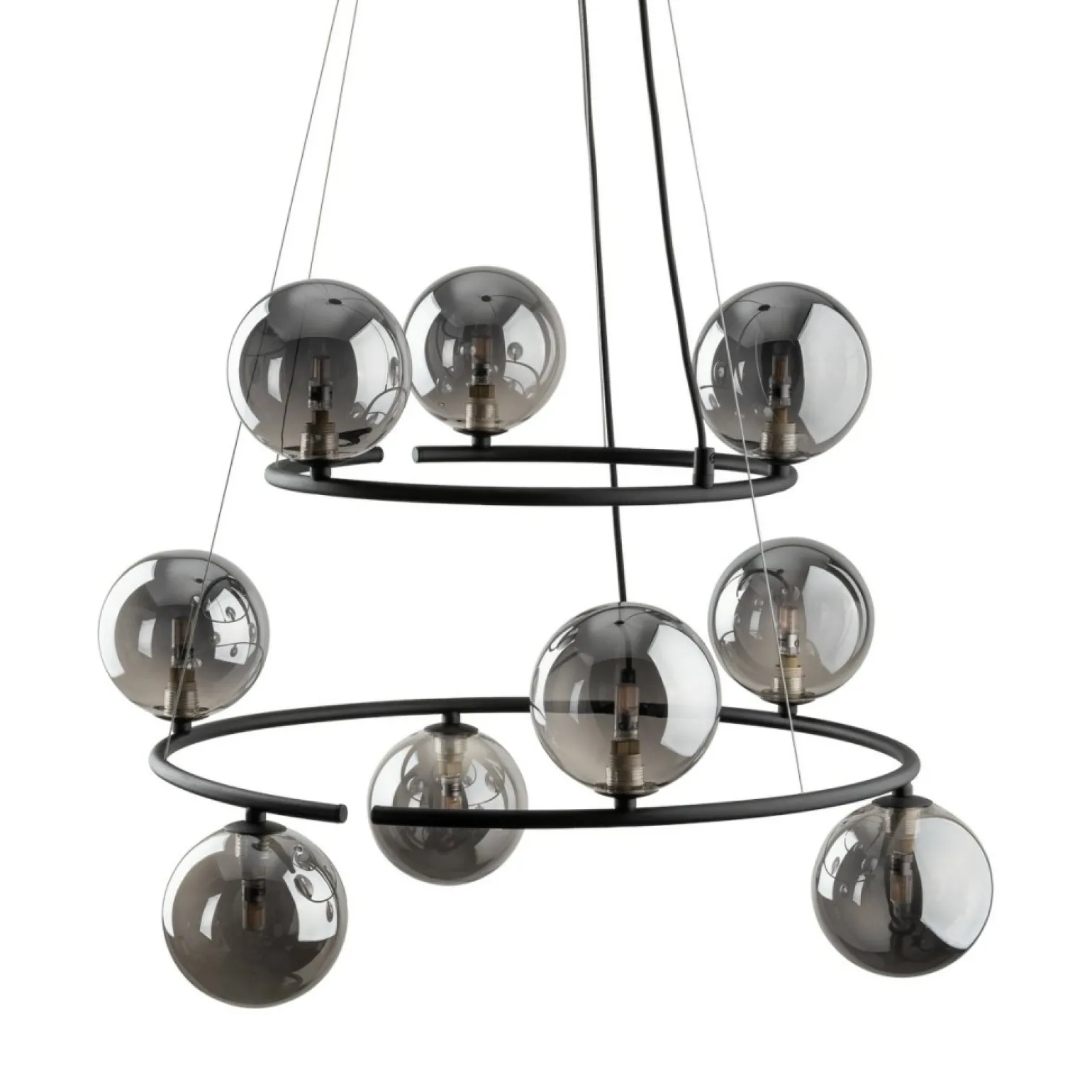 Cheap Dwupoziomowa, czarna lampa wisząca TK 6845 ANABELLE | Kaja Oświetlenie Żyrandole Nowoczesne