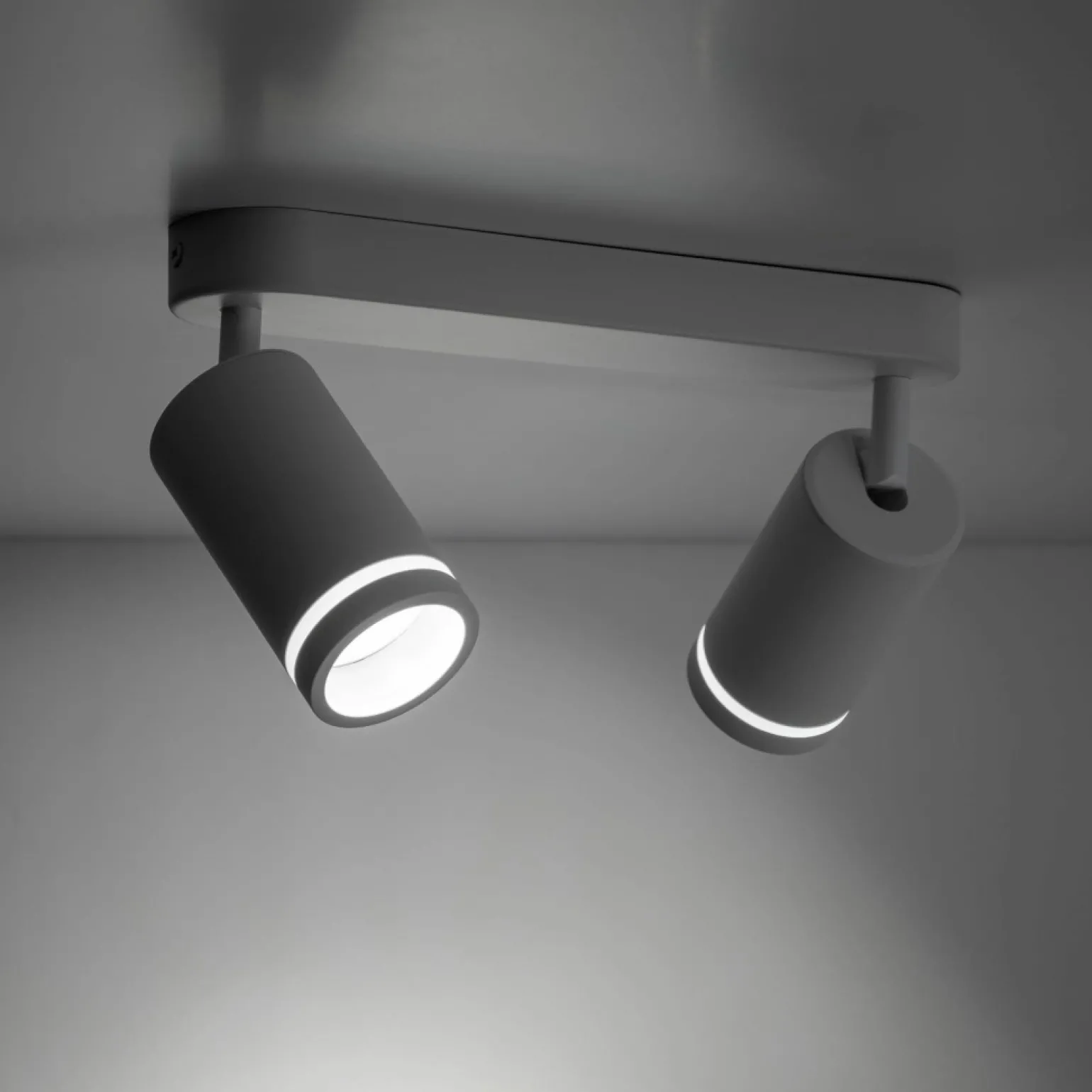 Flash Sale Dwupunktowa lampa sufitowa z reflektorami TK 6913 JET WHITE | Kaja Żyrandole Nowoczesne
