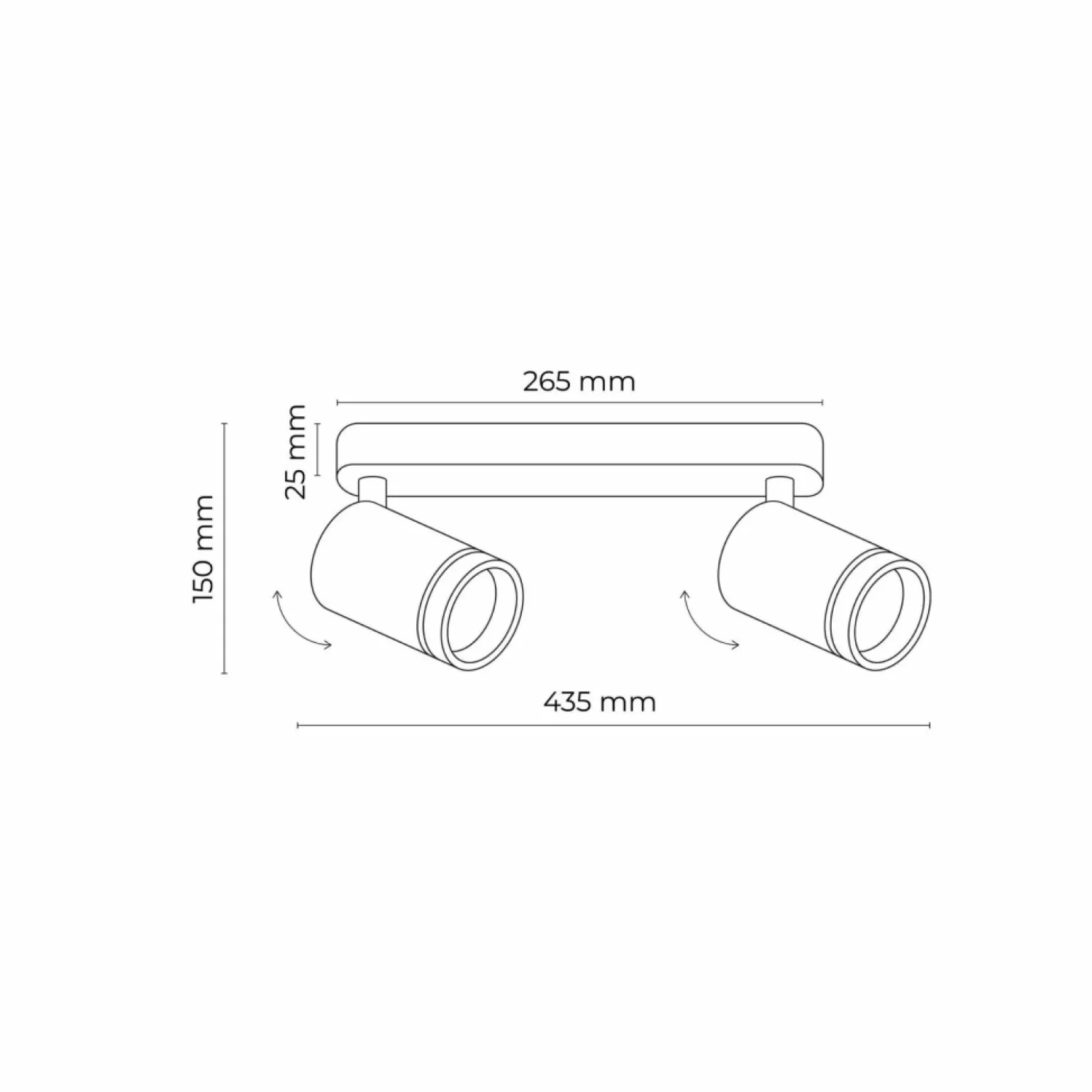 Flash Sale Dwupunktowa lampa sufitowa z reflektorami TK 6913 JET WHITE | Kaja Żyrandole Nowoczesne