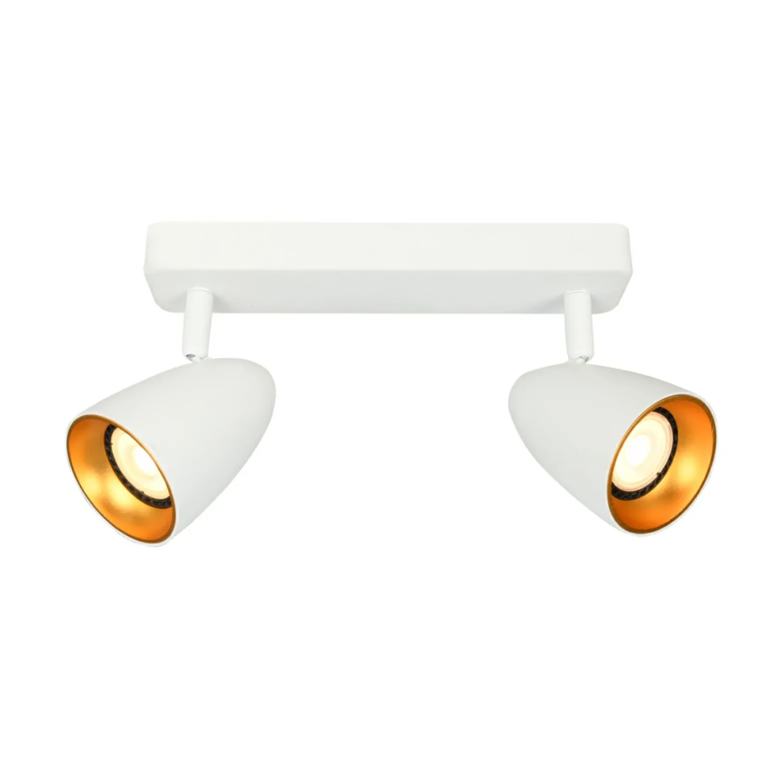 Hot Dwuramienny, biało-złoty reflektor SPL-36748-2-WH-GD TINO | Kaja Żyrandole Nowoczesne