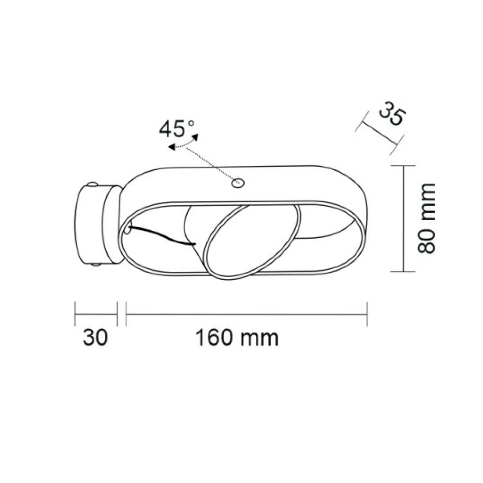 Sklep Kaja Efektowna lampa ścienna LED, neutralne światło ANT 8507 FUROKU | Kaja* Lampy Led