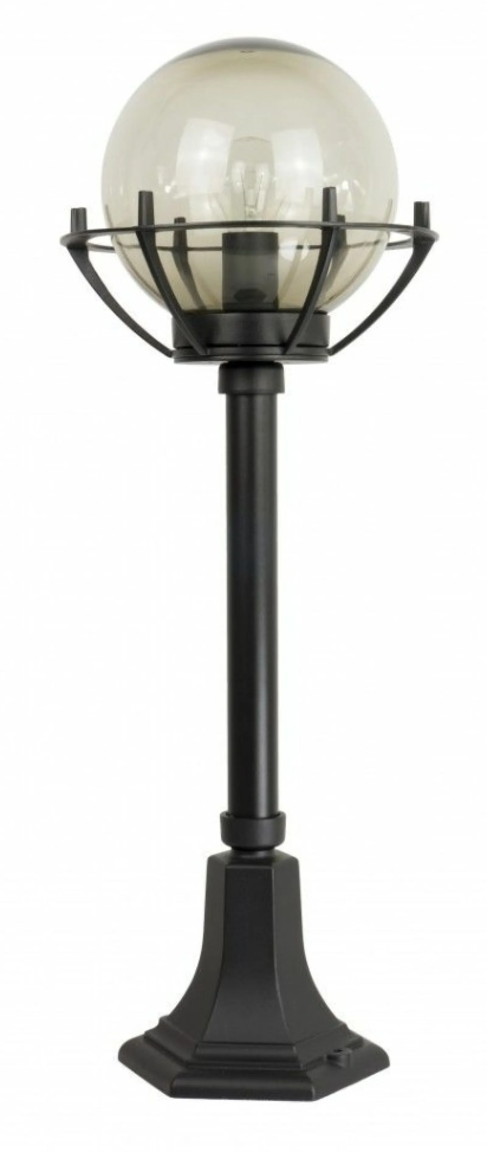 Sklep Kaja Efektowna lampa ogrodowa z koszyczkiem i kloszem K 5002/3/KPO* Lampy Ogrodowe Stojące