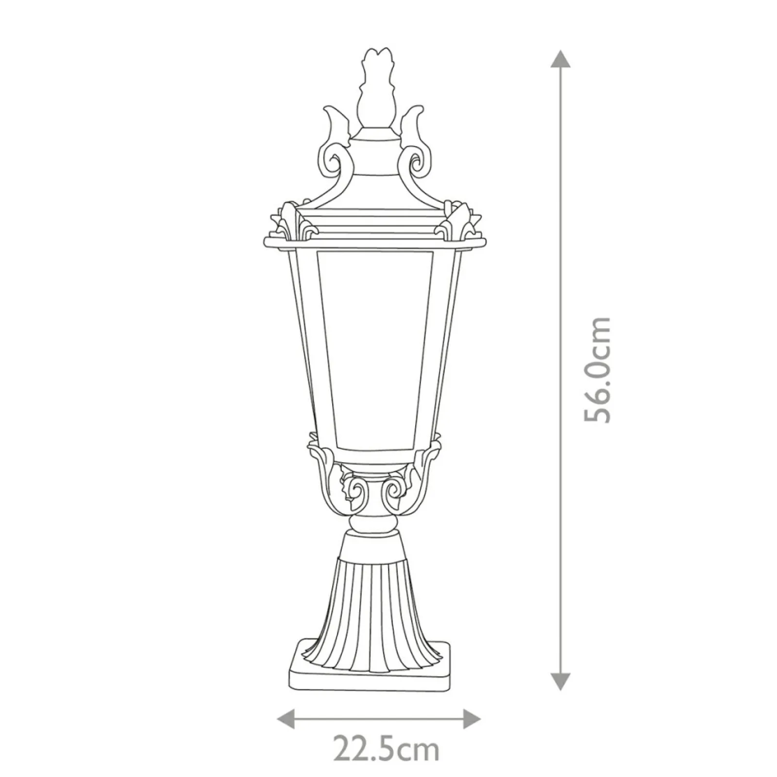 Sklep Kaja Efektowna lampa stojąca, czarna BT3-M z serii BALTIMORE* Lampy Ogrodowe Stojące