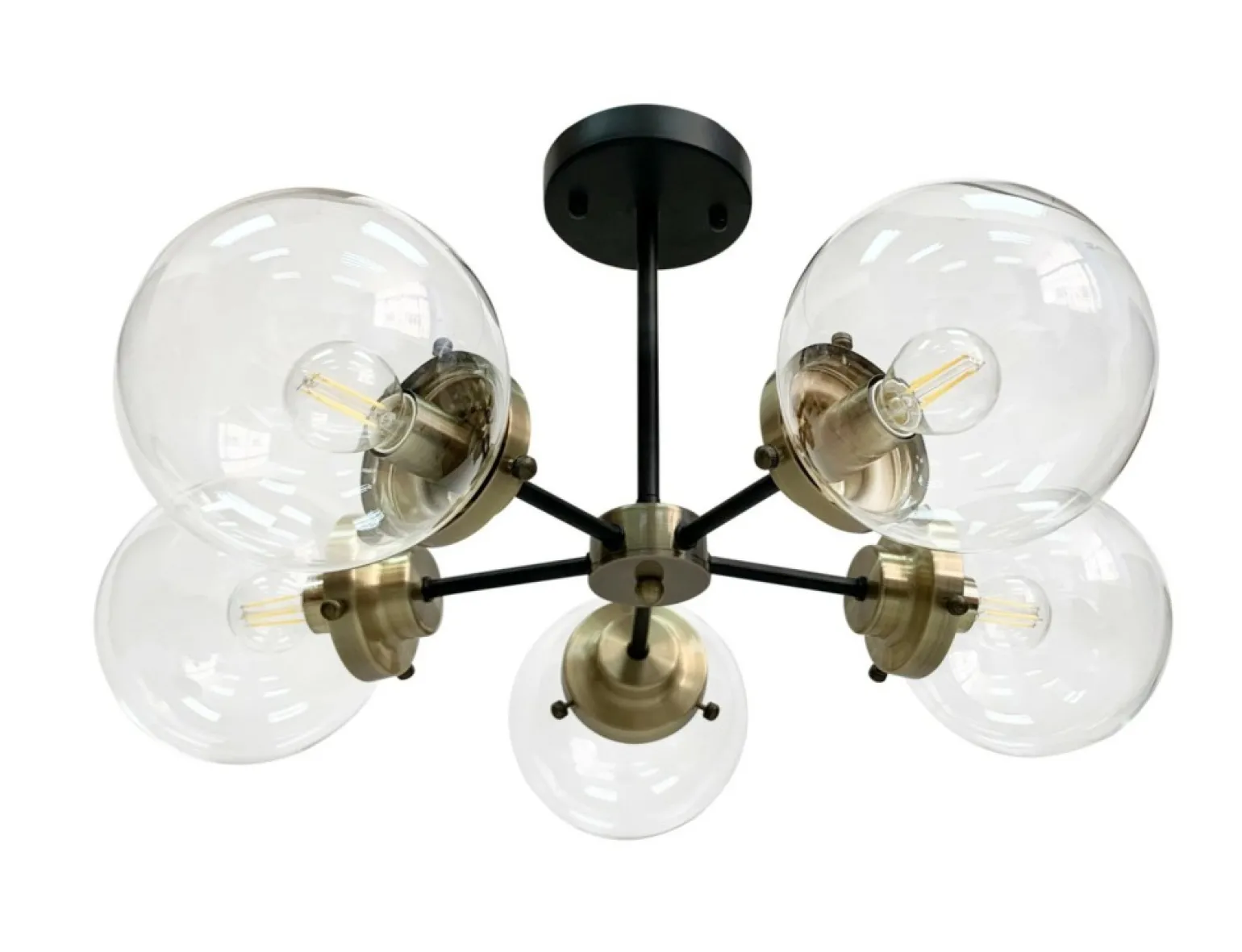 Best Sale Efektowna lampa sufitowa w stylu przemysłowym 35-01306 LENS | Kaja Żyrandole Nowoczesne