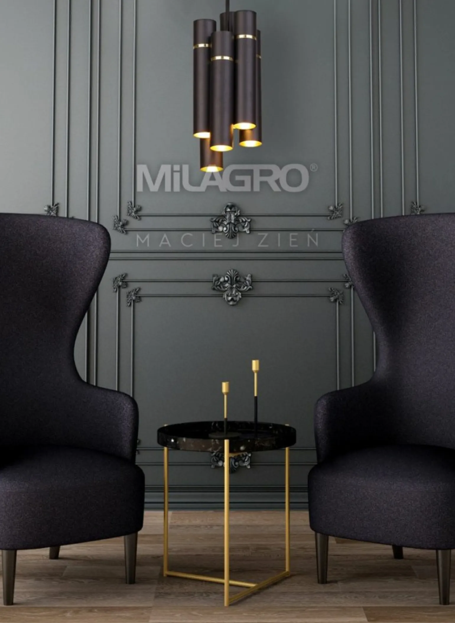 Fashion Efektowna lampa wisząca do nowoczesnej kuchni MZ5004 LYNX | Kaja Żyrandole Nowoczesne