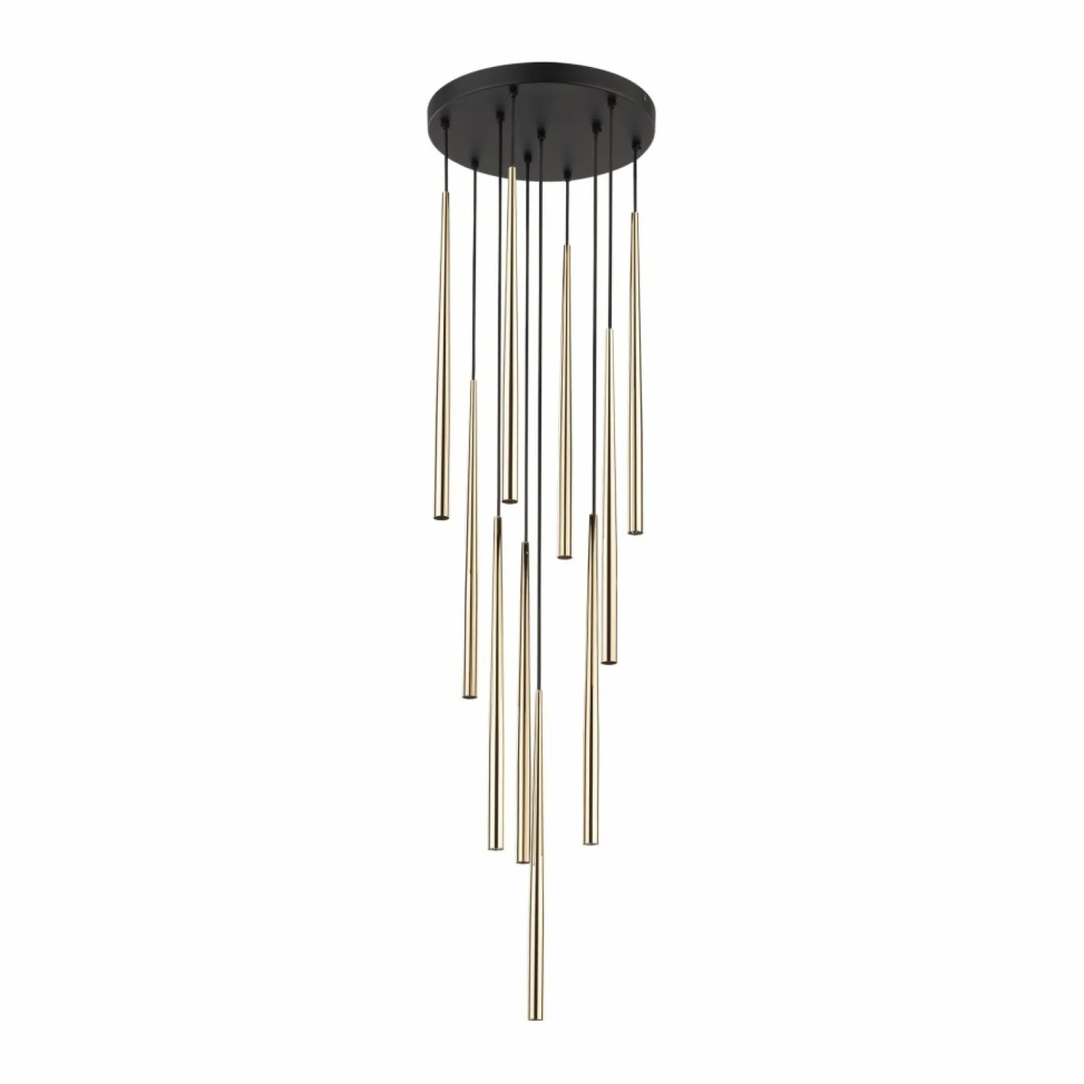 Flash Sale Efektowna lampa wisząca na antresolę TK 10118 PIANO BLACK GOLD | Kaja Żyrandole Nowoczesne