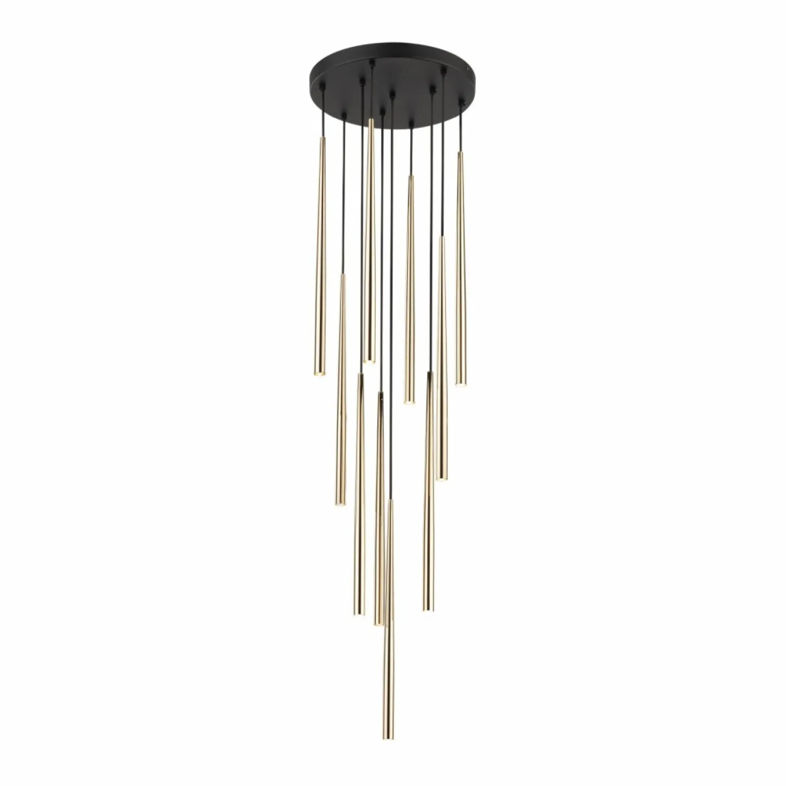 Flash Sale Efektowna lampa wisząca na antresolę TK 10118 PIANO BLACK GOLD | Kaja Żyrandole Nowoczesne