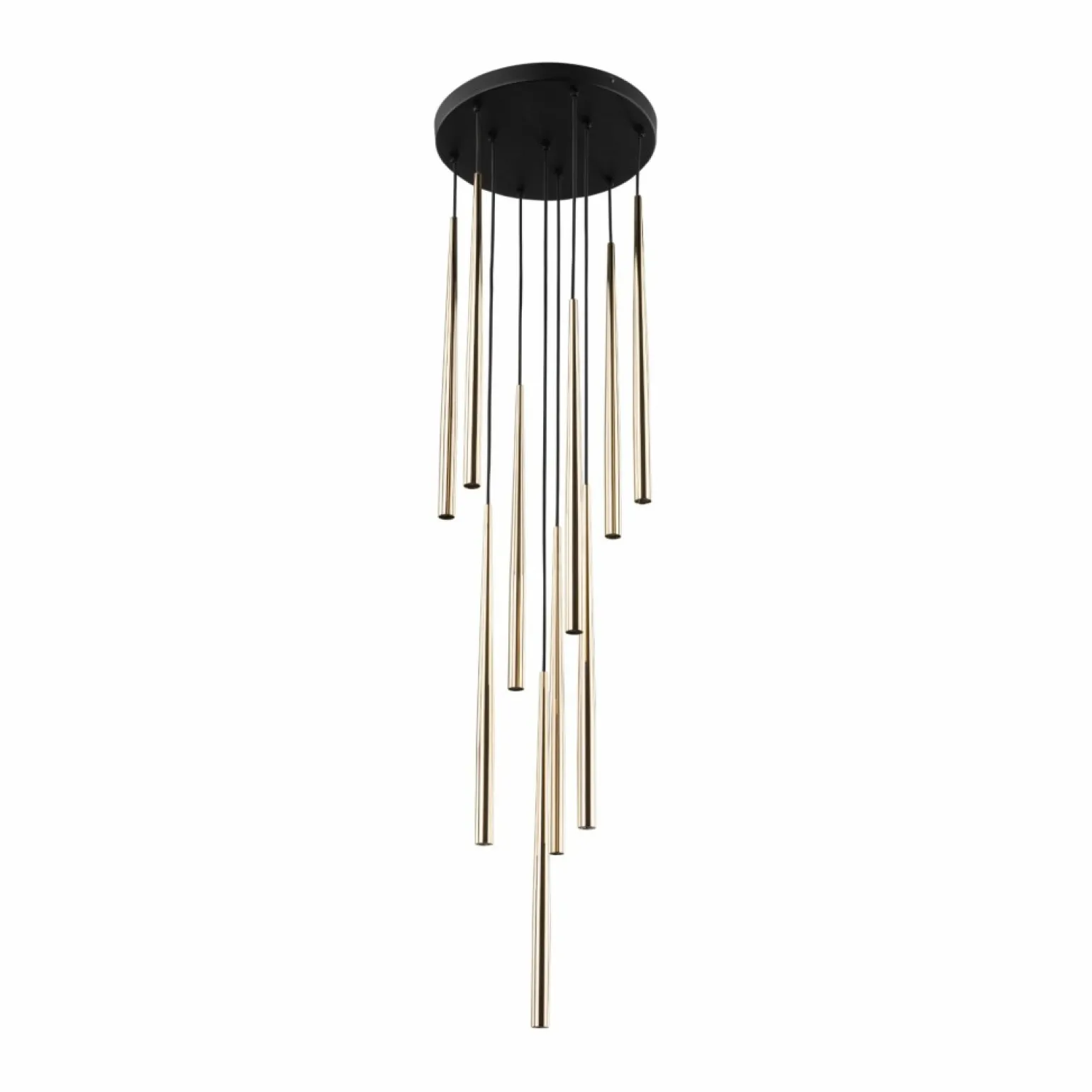 Flash Sale Efektowna lampa wisząca na antresolę TK 10118 PIANO BLACK GOLD | Kaja Żyrandole Nowoczesne