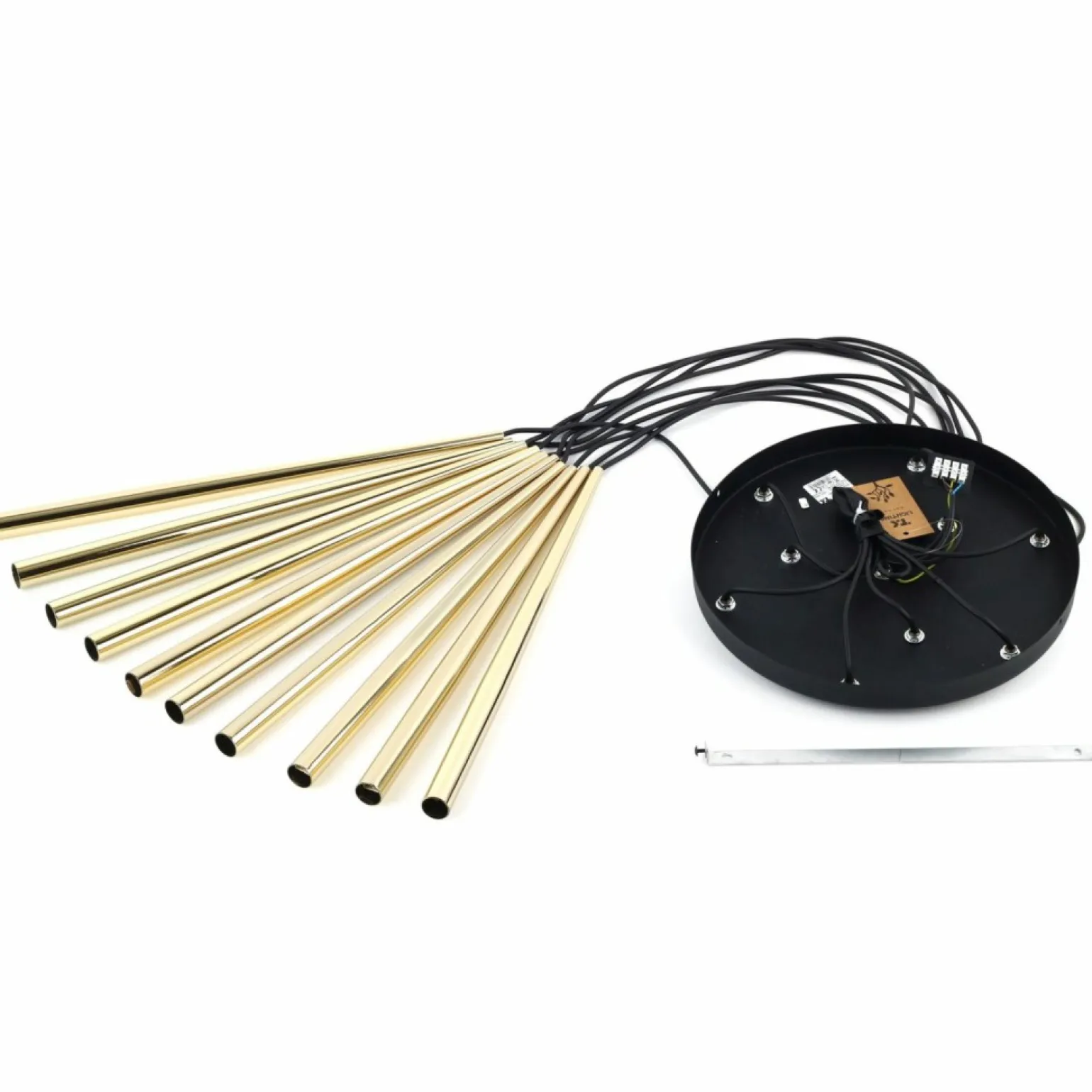 Flash Sale Efektowna lampa wisząca na antresolę TK 10118 PIANO BLACK GOLD | Kaja Żyrandole Nowoczesne