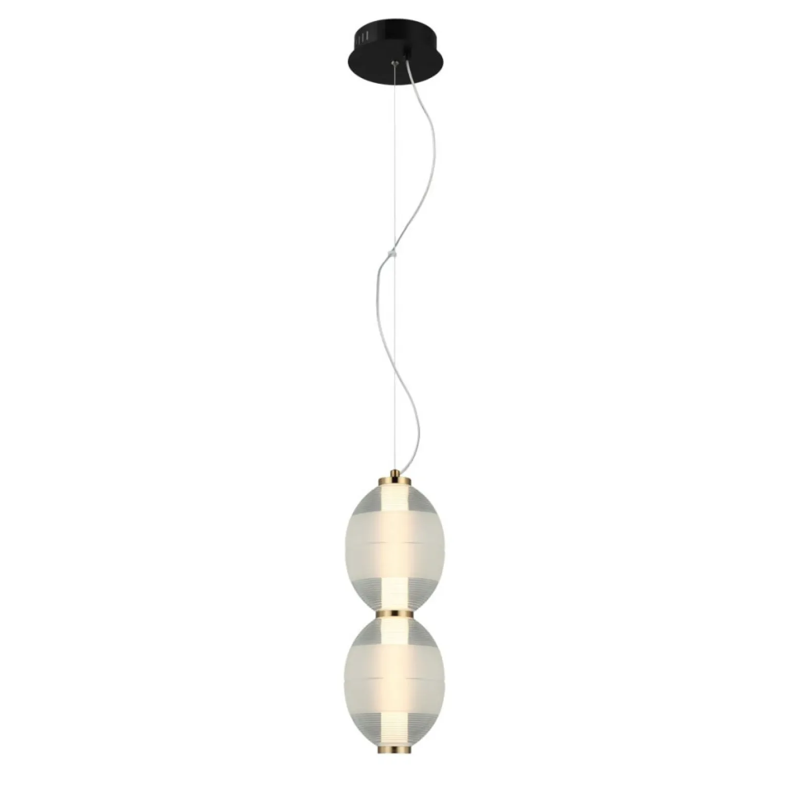 Clearance Efektowna lampa wisząca, pionowy zwis PND-45372-2-WH-CL RINOT | Kaja Żyrandole Nowoczesne