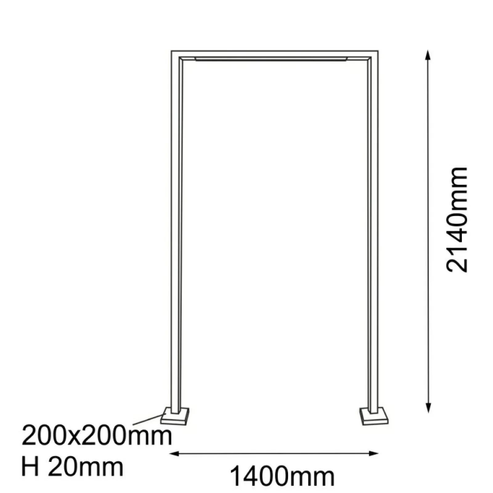 Sklep Kaja Efektowna lampa zewnętrzna - ramka 214cm ANT 9930 TAKETA | Kaja* Lampy Ogrodowe Stojące