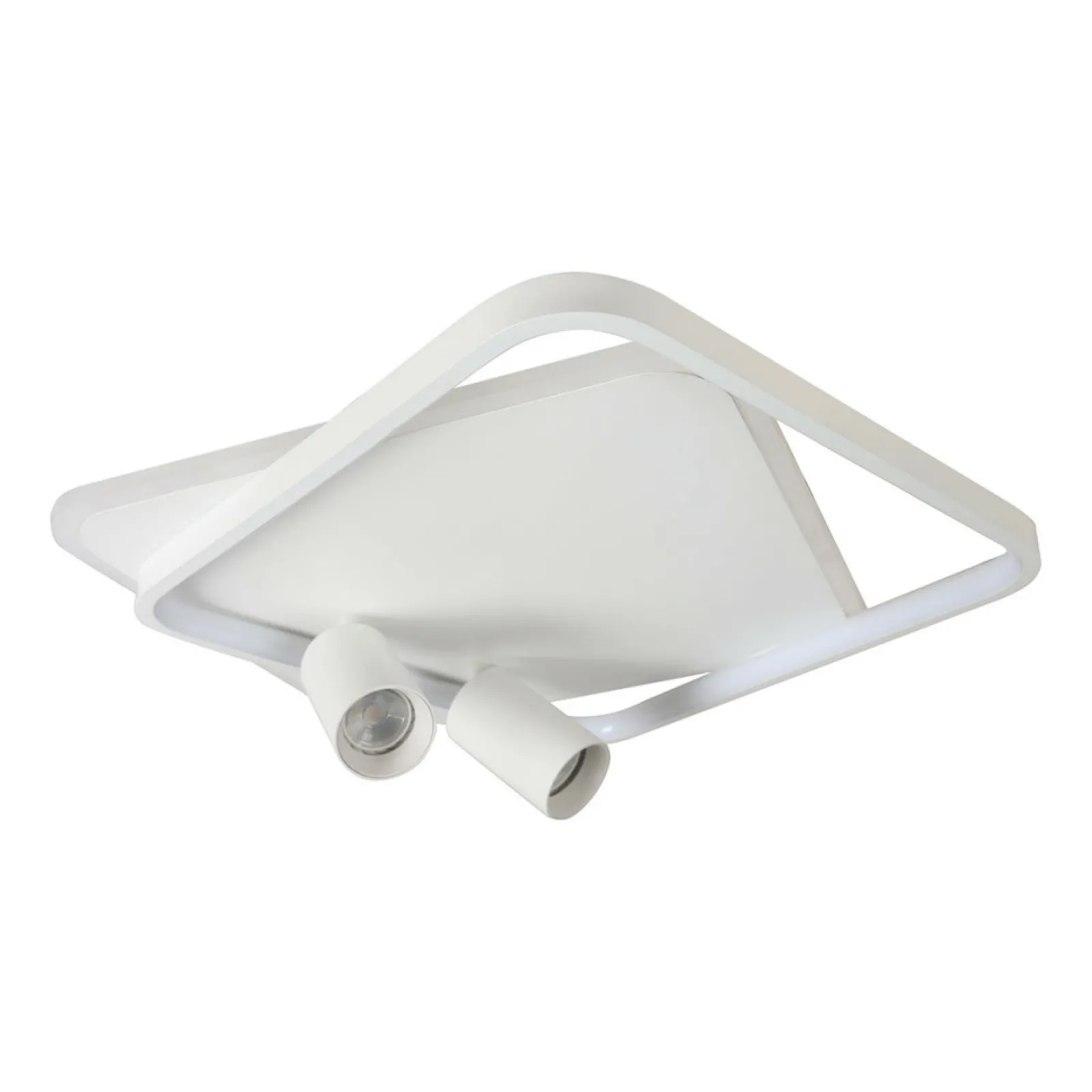 Sklep Kaja Efektowna, ledowa lampa sufitowa LP-0612/2C SQUARE WH PARMA | Kaja* Plafony Nowoczesne | Lampy Led