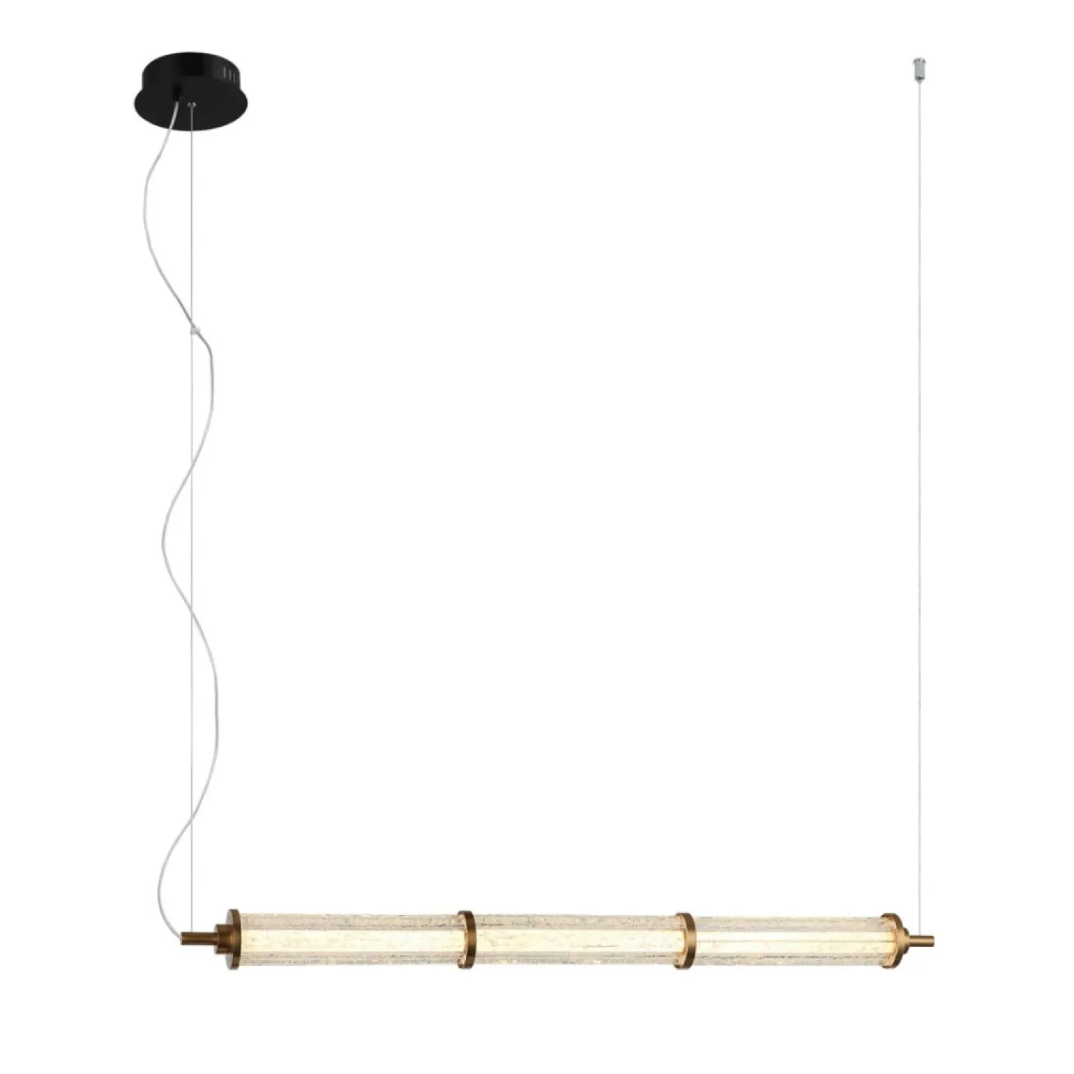 Sale Efektowna, pozioma lampa LED nad stół PND-26384-3-GD-CL SANPO | Kaja Żyrandole Nowoczesne