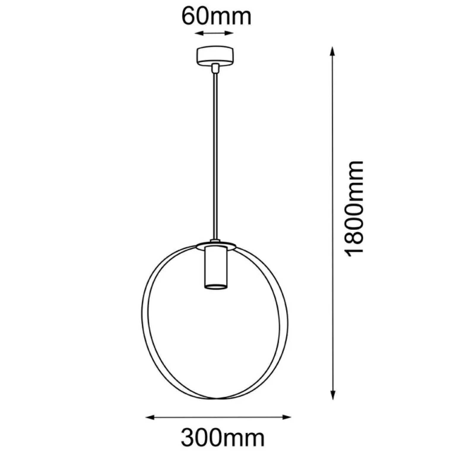 Discount Efektowny, pojedynczy zwis GU10 ⌀30cm ANT 5152 ORTIGA | Kaja Żyrandole Nowoczesne