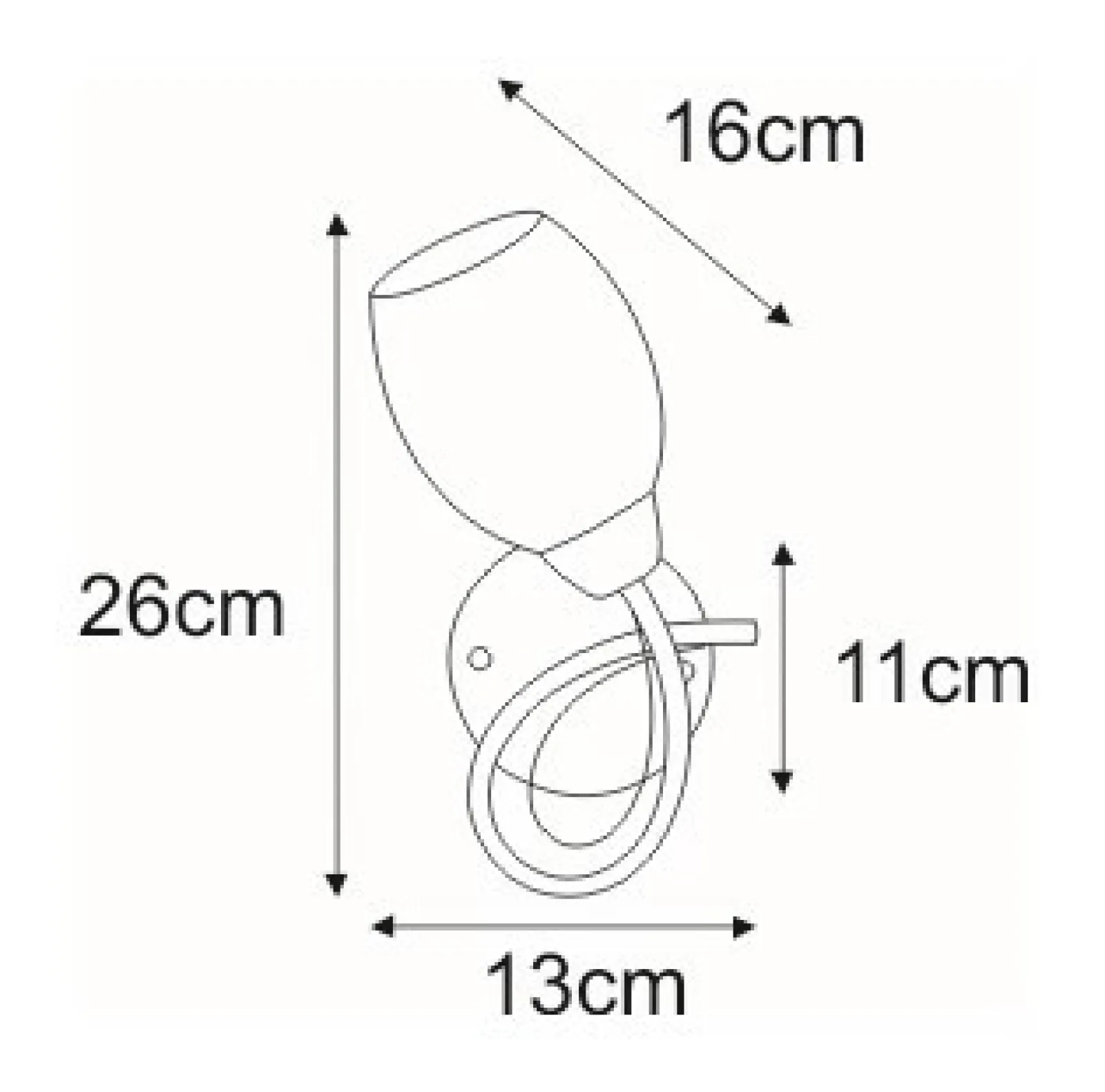 Sklep Kaja Elegancka, owana lampa ścienna K-JSL-6192/1W JERRY | Kaja* Kinkiety Tradycyjne | Kinkiety Ze Szklanym Kloszem