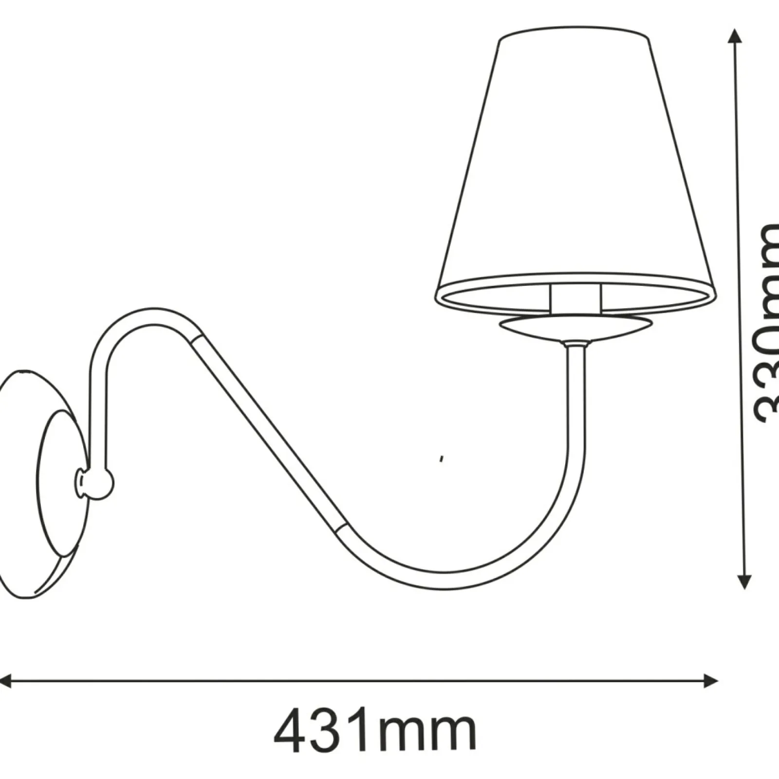 Sklep Kaja Elegancka, czarno-złota lampa ścienna ANT 4011 DERIA | Kaja* Kinkiety Tradycyjne