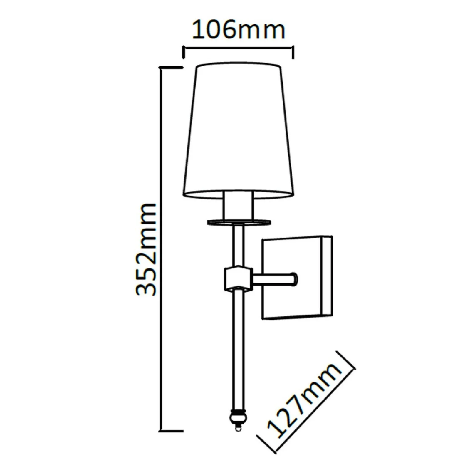 Sklep Kaja Elegancka lampa do sypialni LP-2118/1W CHROM CASOLI | Kaja Oświetlenie* Kinkiety Tradycyjne