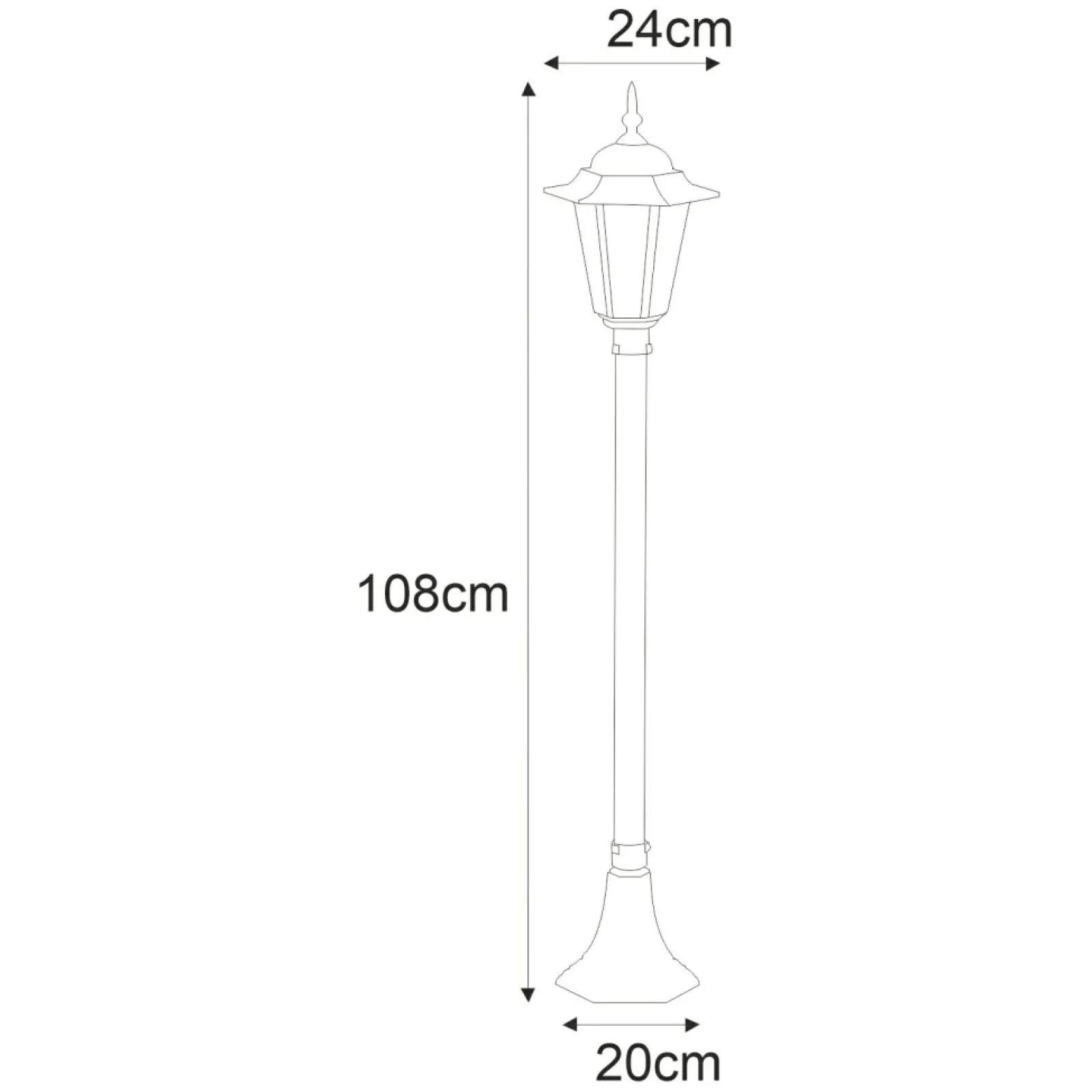 Sklep Kaja Elegancka lampa ogrodowa K-6009B CZ/ZŁ STANDARD | Kaja Oświetlenie* Lampy Ogrodowe Stojące | Lampy Ogrodowe Stojące