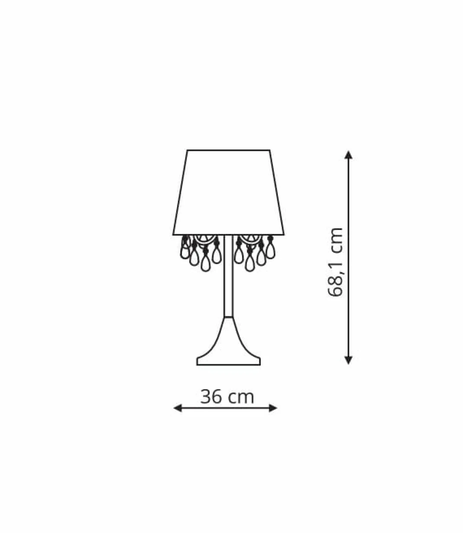 Sklep Kaja Elegancka lampka stołowa LP-5005/1T CZARNA MONA | Kaja Oświetlenie* Tradycyjne Lampki Stołowe