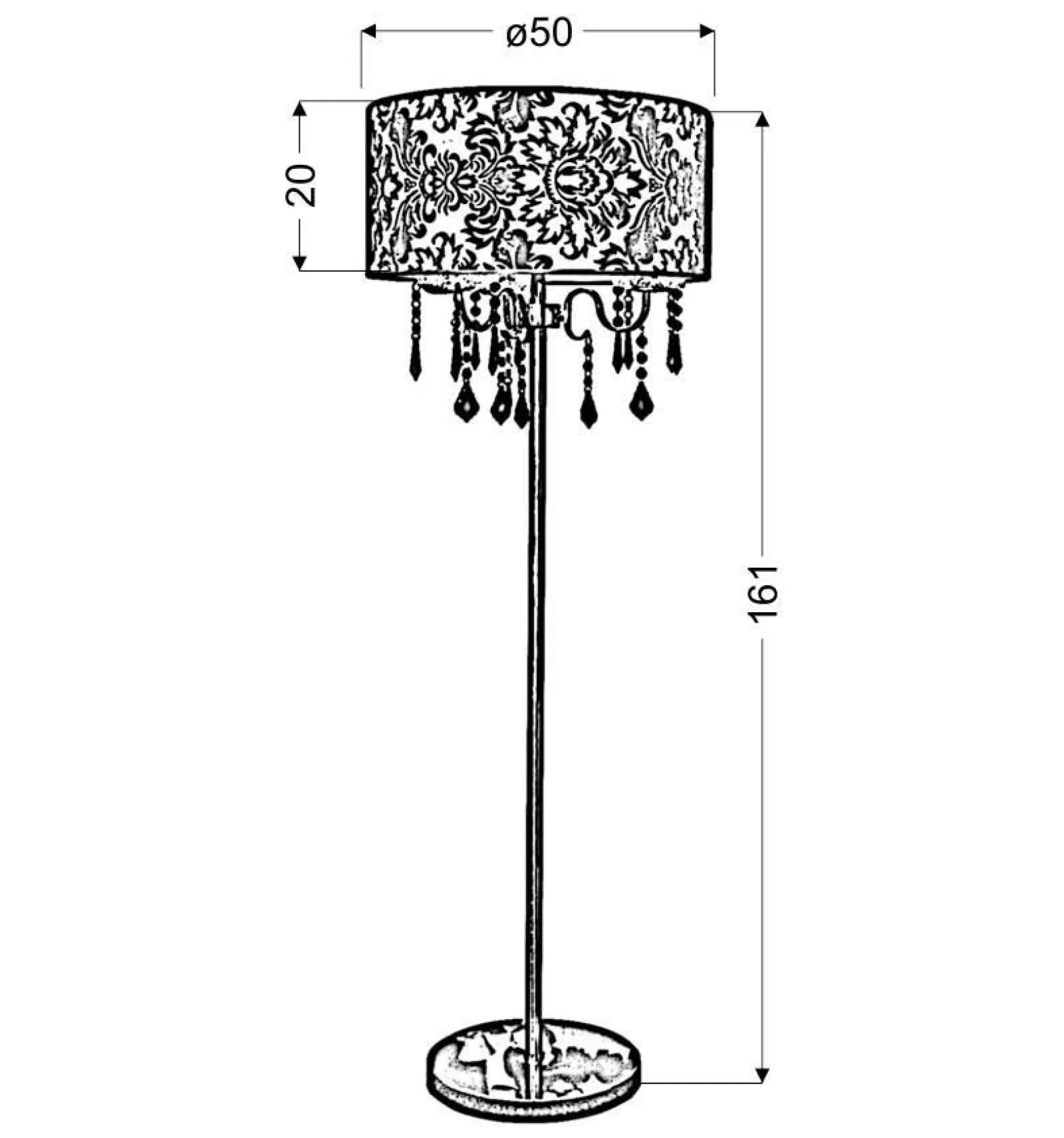 Sklep Kaja Elegancka, ponadczasowa lampa podłogowa 53-73945 SOTTILE | Kaja* Lampy Podłogowe Z Abażurem | Tradycyjne Lampy Podłogowe