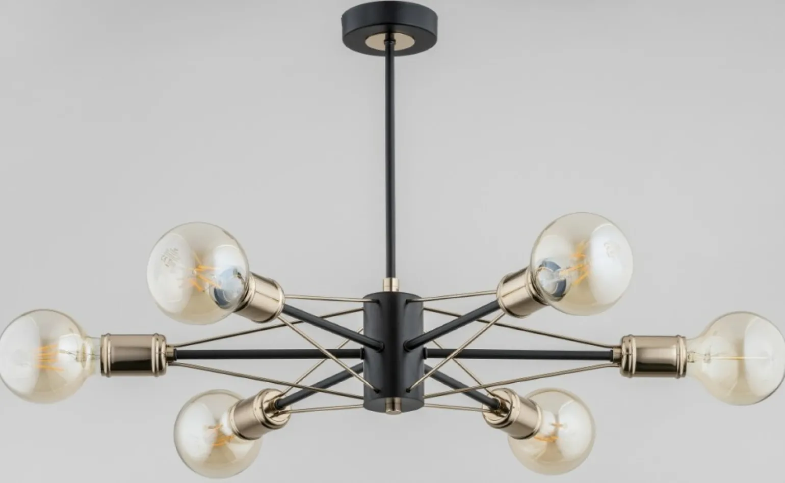 New Fenomenalna czarno-złota lampa sufitowa AL 62151 | Kaja Żyrandole Nowoczesne