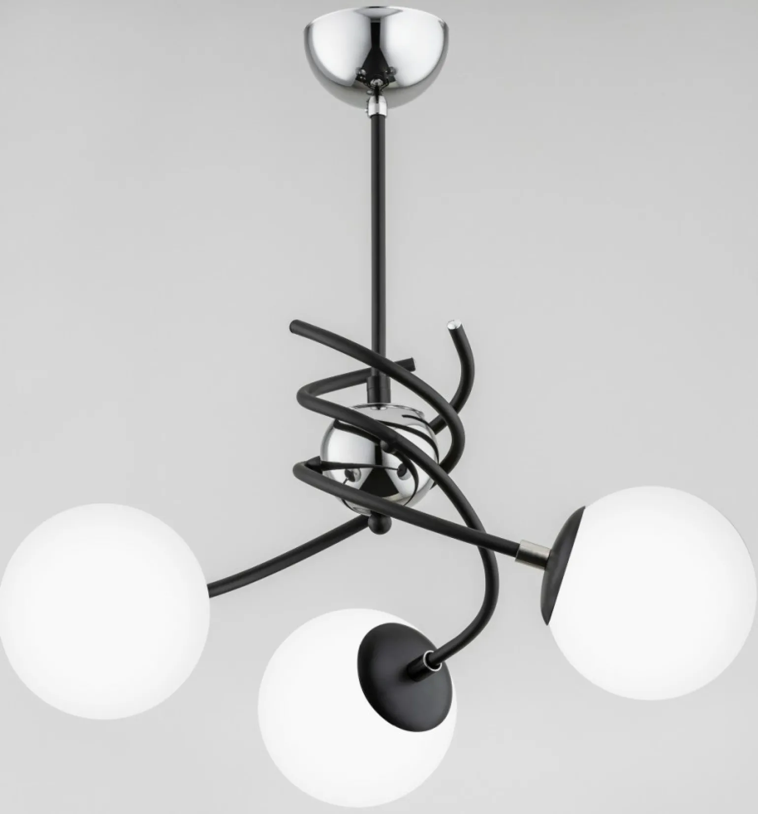 Best Sale Futurystyczna lampa sufitowa z 3 białymi kulami AL 28593 | Kaja Żyrandole Nowoczesne