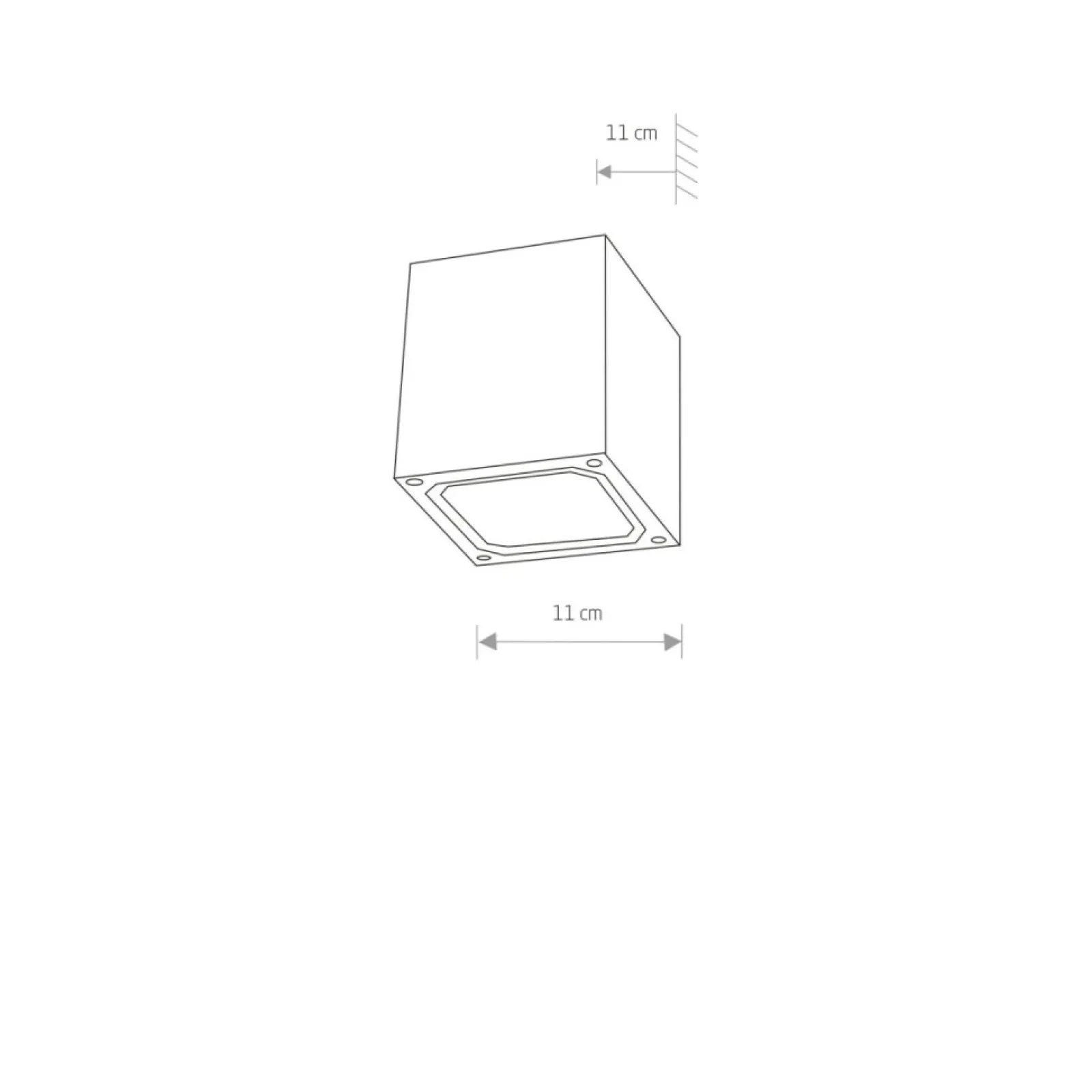 Sklep Kaja Geometryczna, elewacyjna lampa ścienna 4443 KHUMBU | Kaja Oświetlenie* Kinkiety Ogrodowe