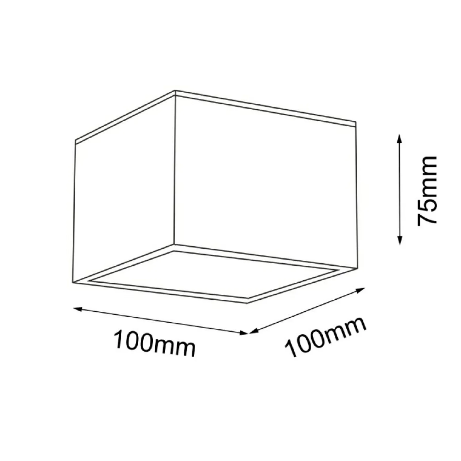 Sklep Kaja Geometryczna kostka downlight do korytarza ANT 1175 SUWA | Kaja* Plafony Klasyczne | Plafony Nowoczesne