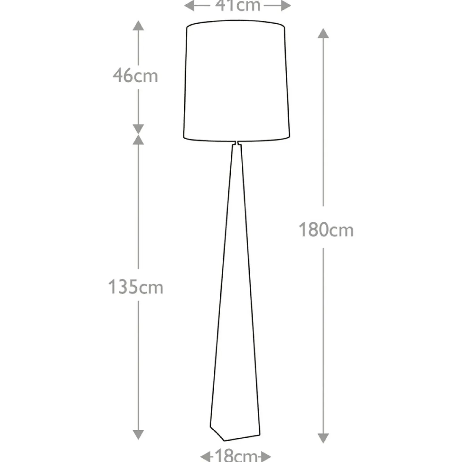 Sklep Kaja Geometryczna lampa podłogowa ASCENT-FL-PN-BK z serii ASCENT* Lampy Podłogowe Z Abażurem | Tradycyjne Lampy Podłogowe