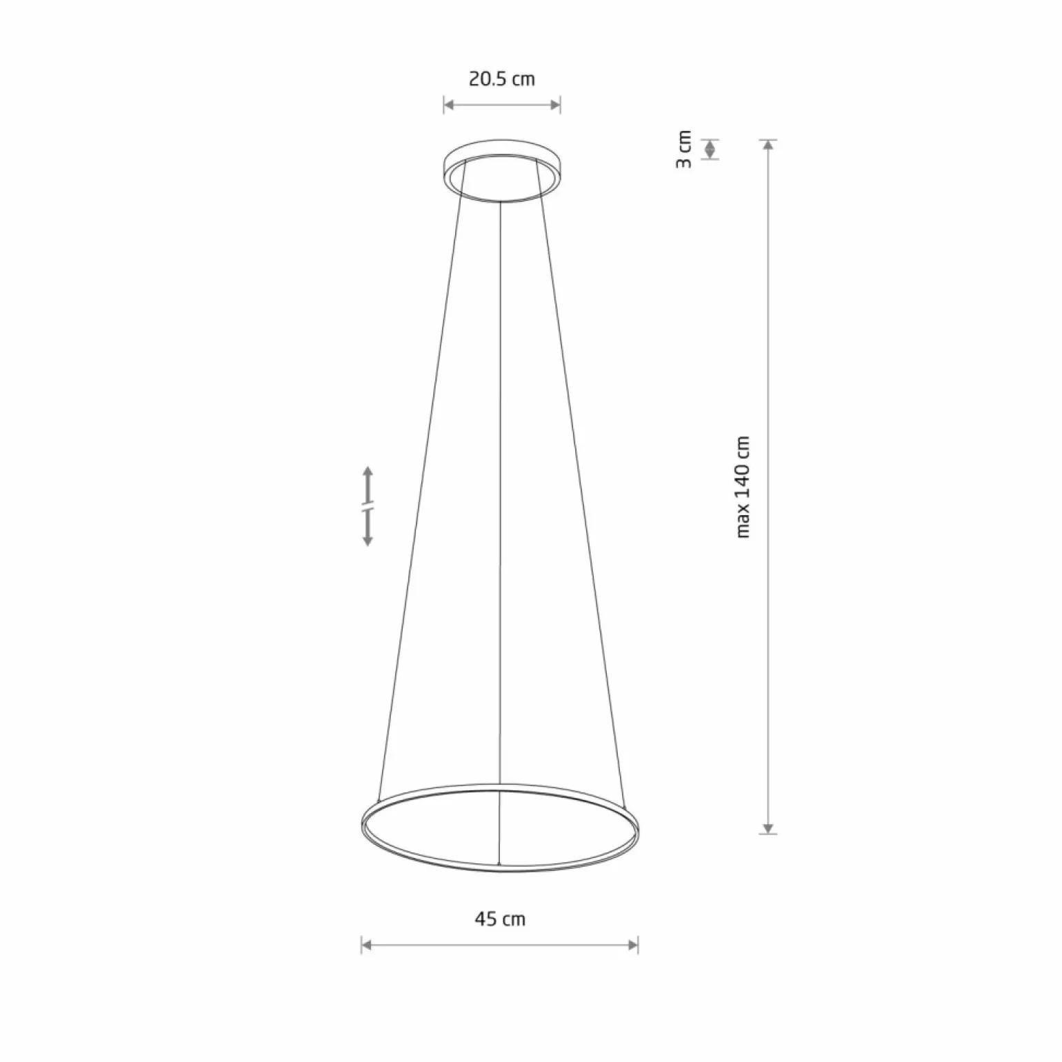 Best Sale Geometryczna lampa wisząca LED 3000K ⌀45cm 10813 CIRCOLO LED | Kaja Żyrandole Nowoczesne
