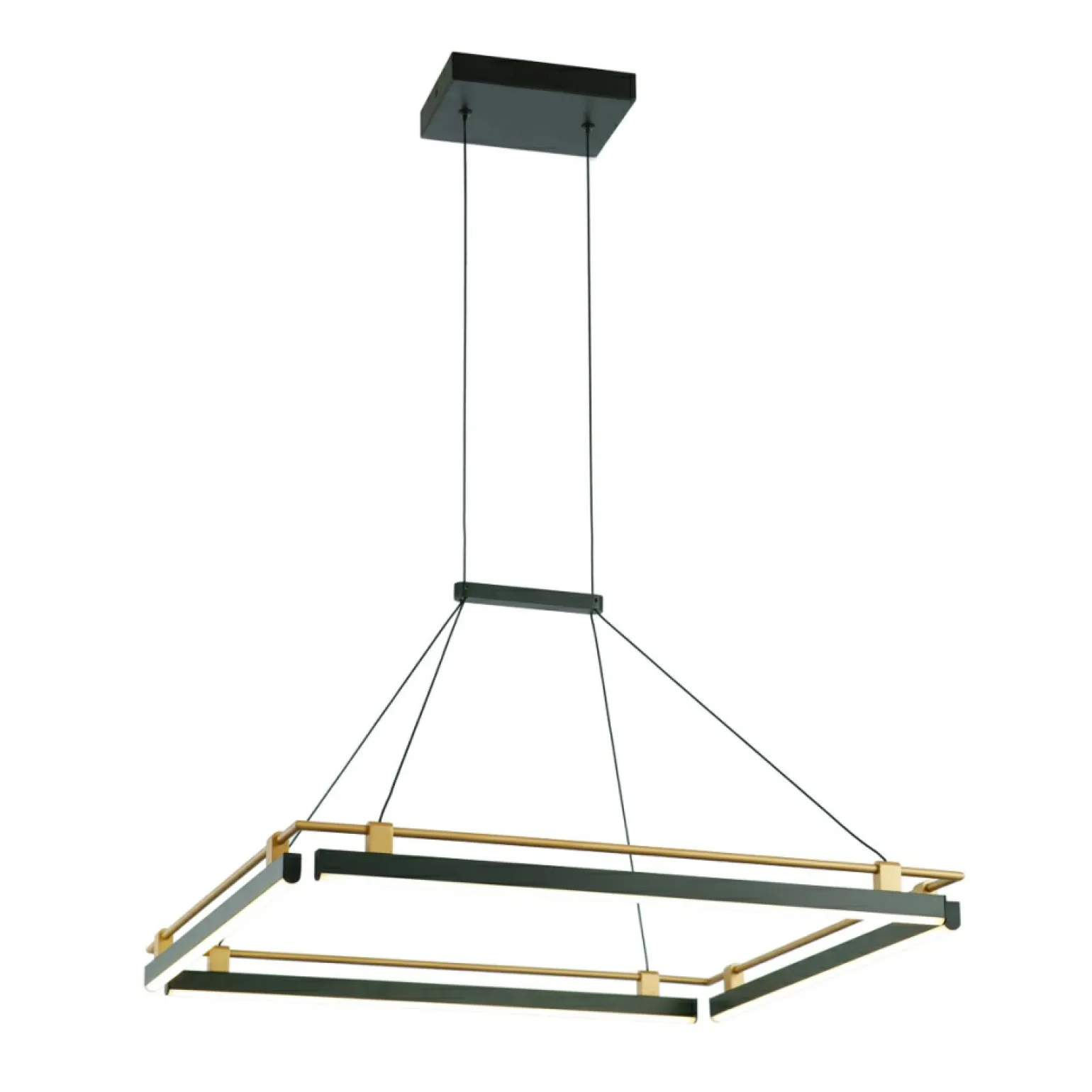 Cheap Geometryczna lampa wisząca LED PND-54638S-44W-3K-BK-GD MERLOT | Kaja Żyrandole Nowoczesne