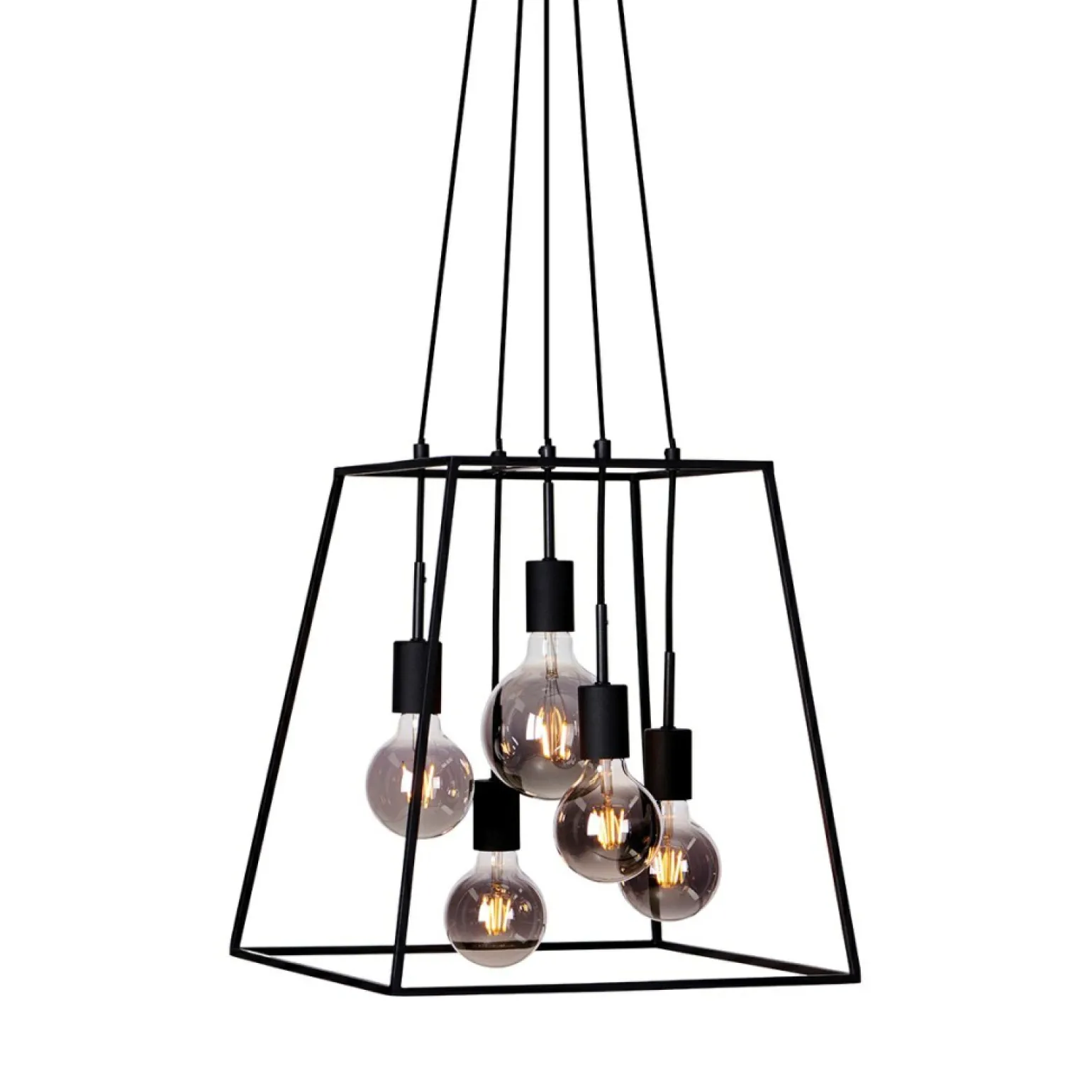 Store Geometryczna lampa wisząca PND-11532-5-BL ALMODOVI | Kaja Oświetlenie Żyrandole Nowoczesne