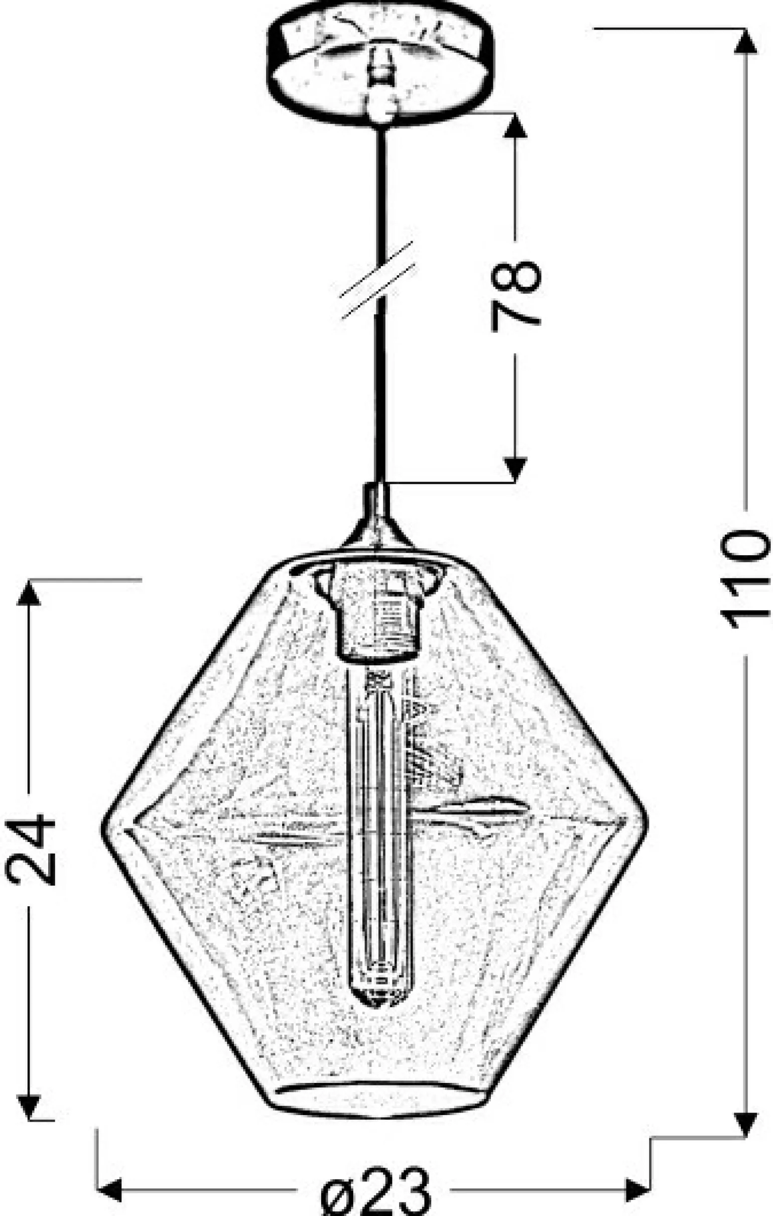 Store Geometryczna lampa wisząca z żarówką 31-36353 BREMEN | Kaja Żyrandole Nowoczesne