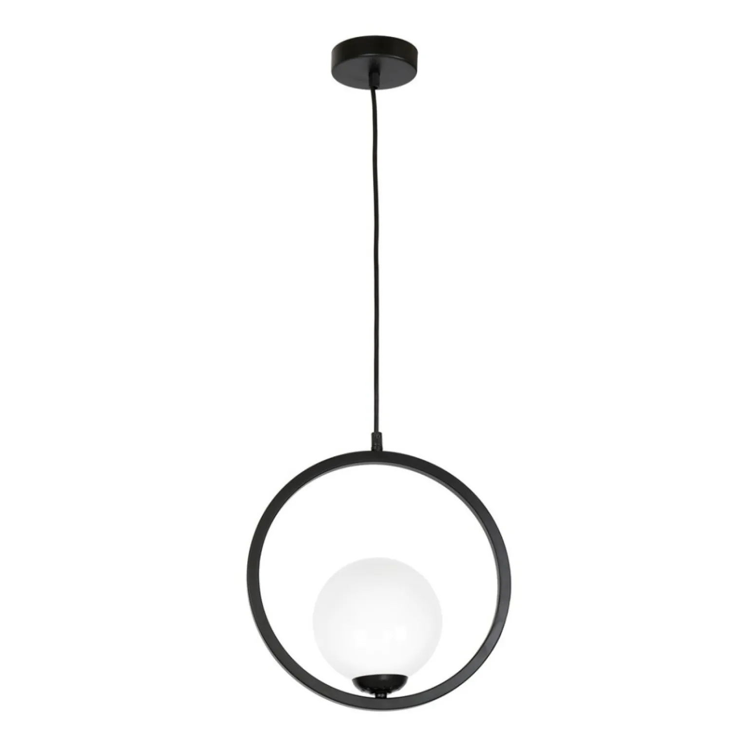 Store Geometryczna lampa wisząca z białym kloszem MLP5593 BOSTON | Kaja Żyrandole Nowoczesne