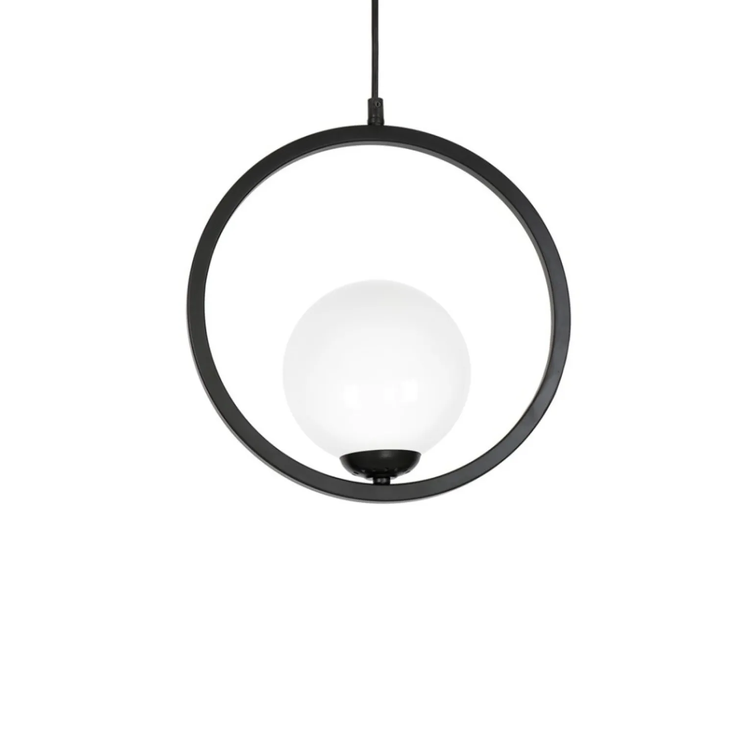 Store Geometryczna lampa wisząca z białym kloszem MLP5593 BOSTON | Kaja Żyrandole Nowoczesne