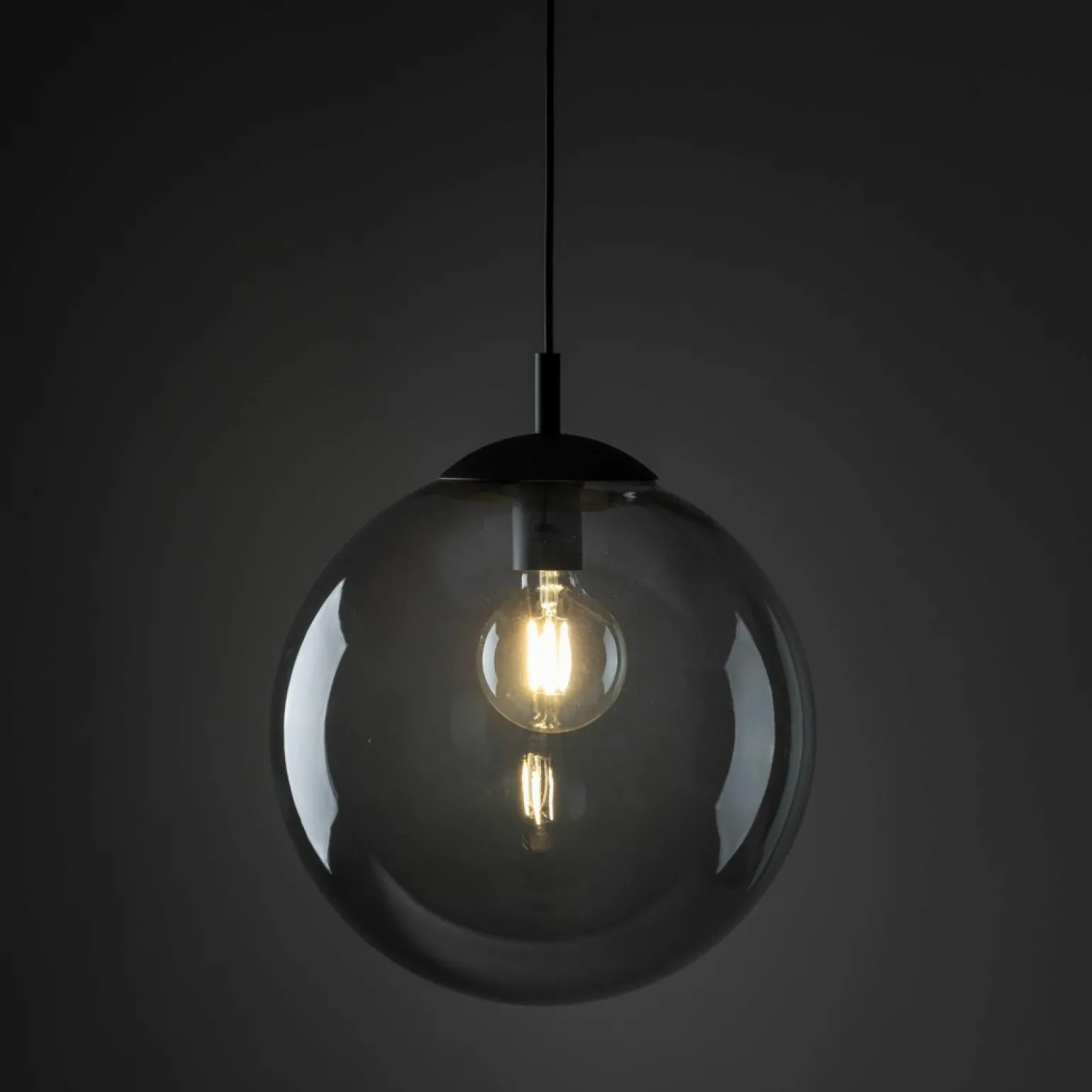 Clearance Grafitowa, kulista lampa wisząca ⌀35cm TK 5380 ESME GRAPHITE | Kaja Żyrandole Nowoczesne